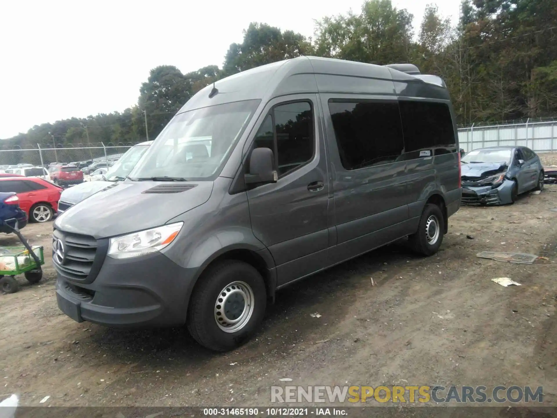 2 Photograph of a damaged car WDZPF0CD6KP109343 MERCEDES-BENZ SPRINTER PASSENGER VAN 2019