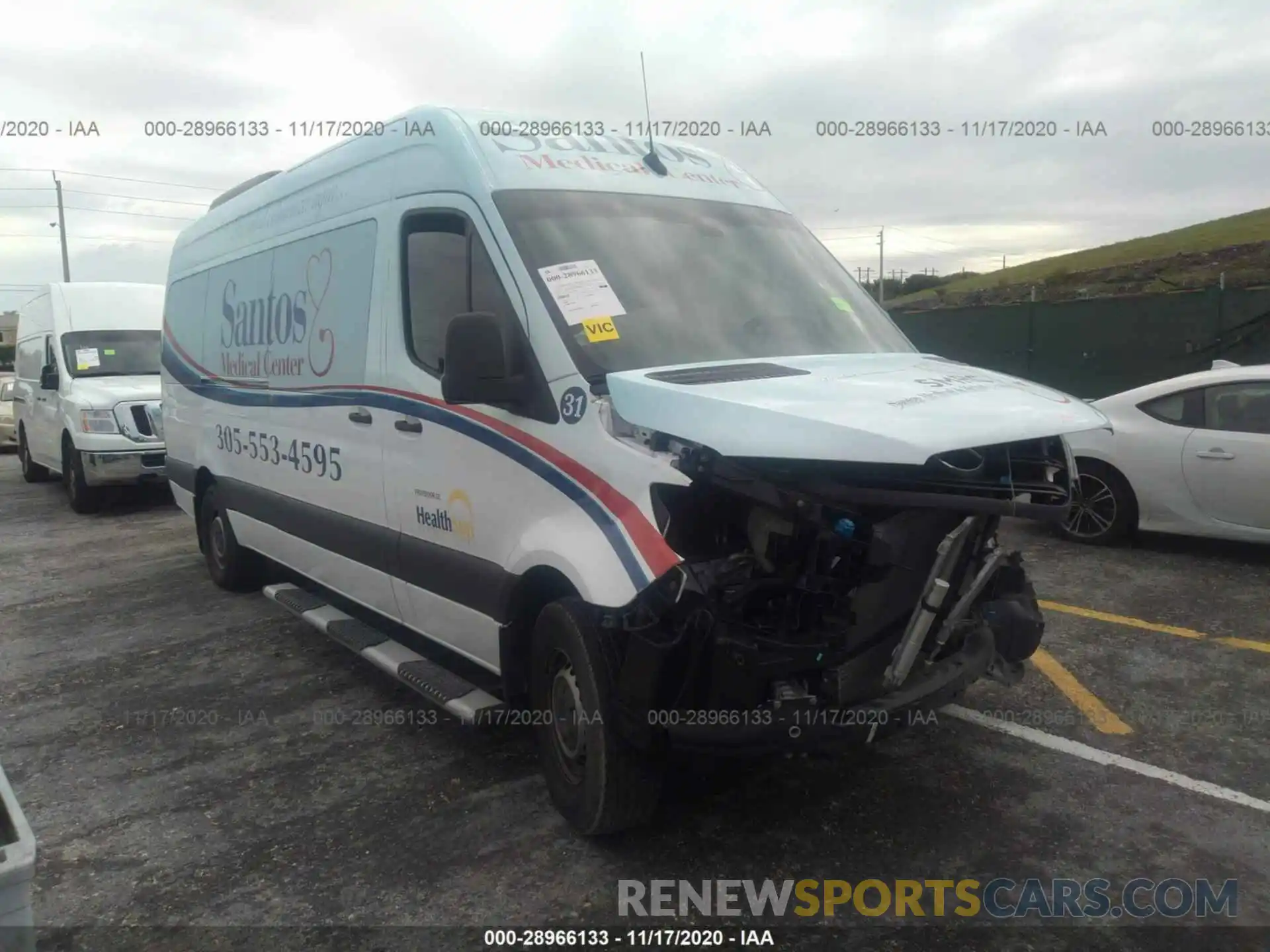 1 Photograph of a damaged car WDZPF1CD0KT000969 MERCEDES-BENZ SPRINTER PASSENGER VAN 2019