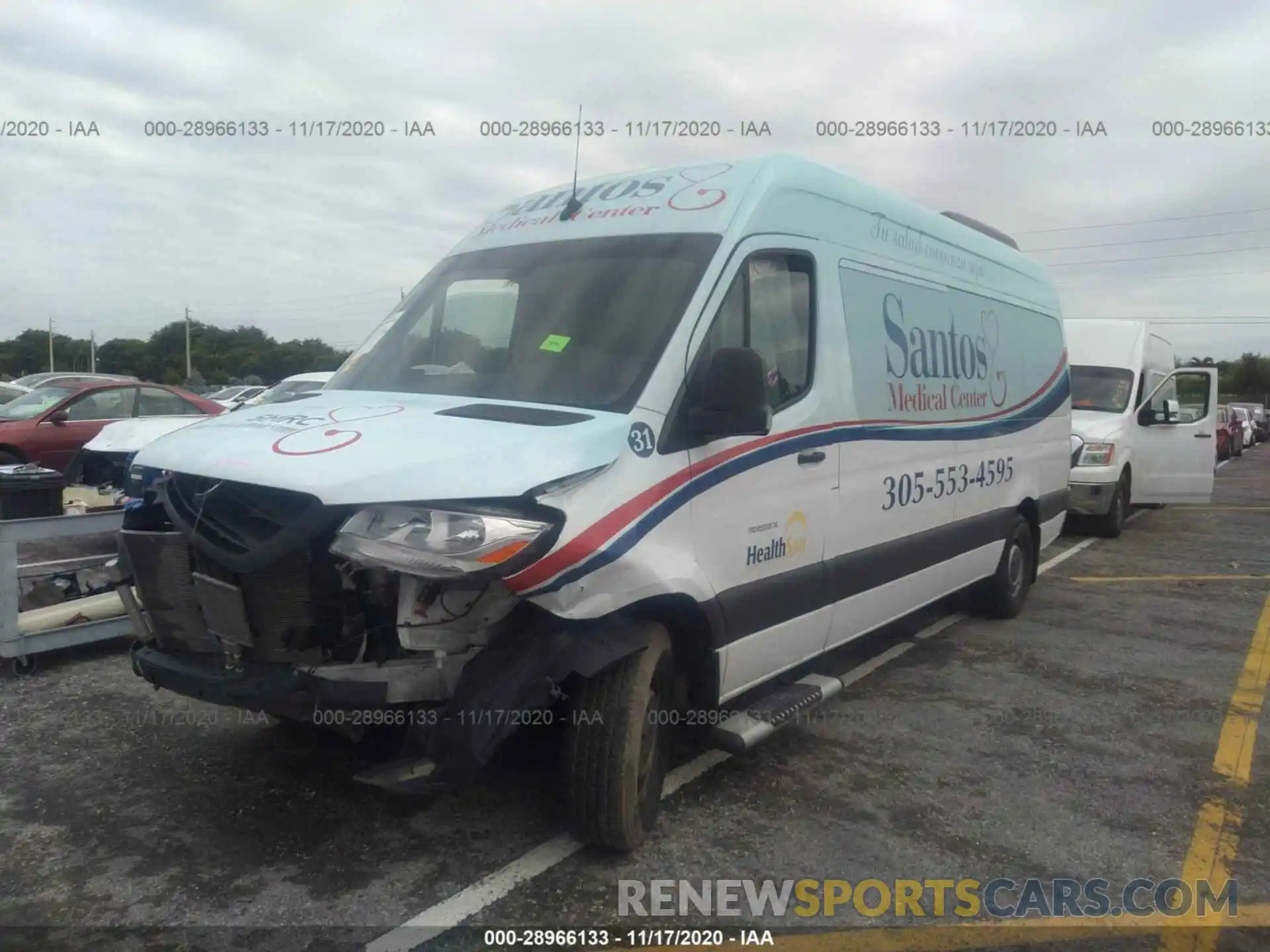 2 Photograph of a damaged car WDZPF1CD0KT000969 MERCEDES-BENZ SPRINTER PASSENGER VAN 2019