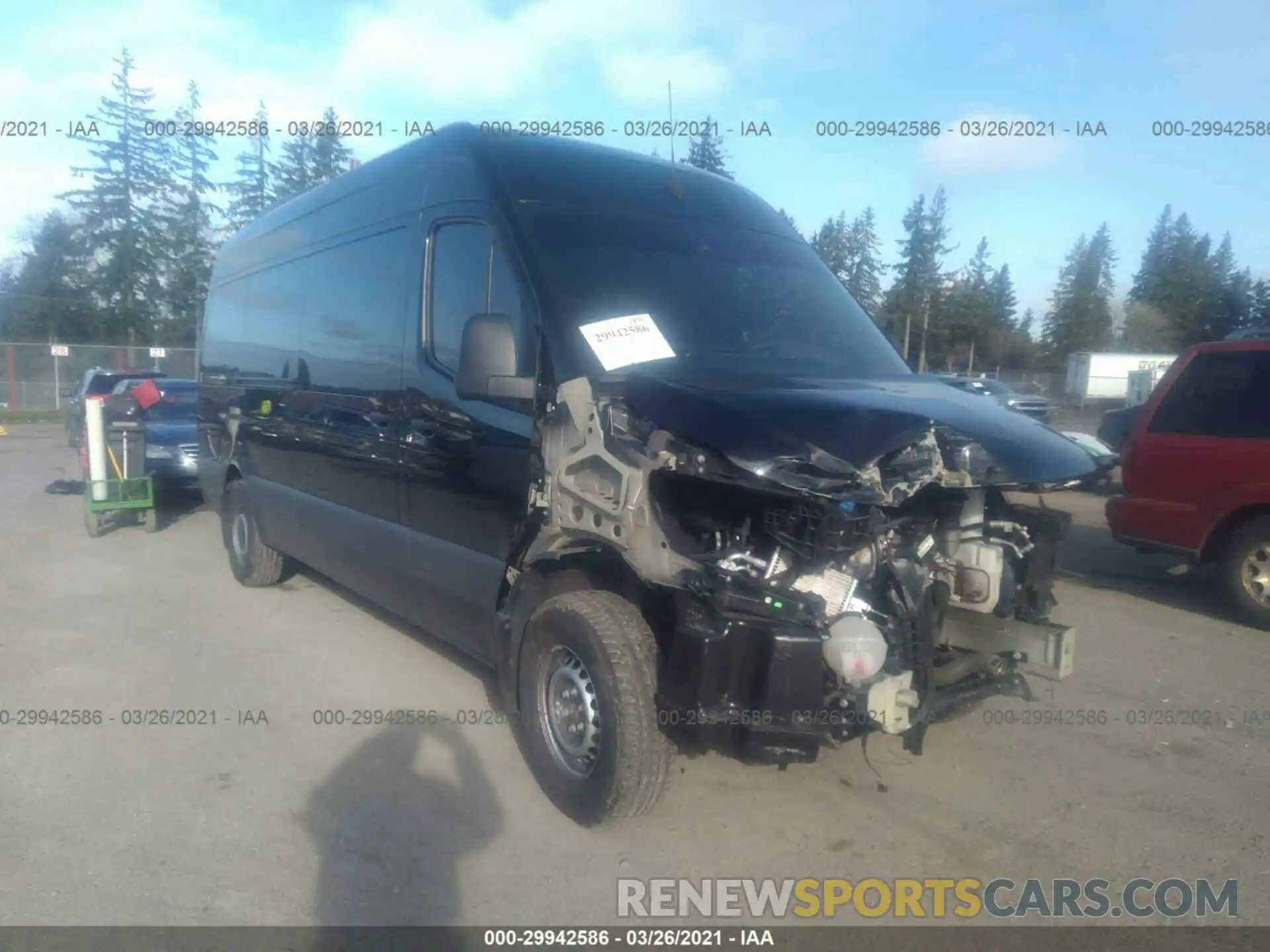 1 Photograph of a damaged car WDZPF1CD8KT002517 MERCEDES-BENZ SPRINTER PASSENGER VAN 2019