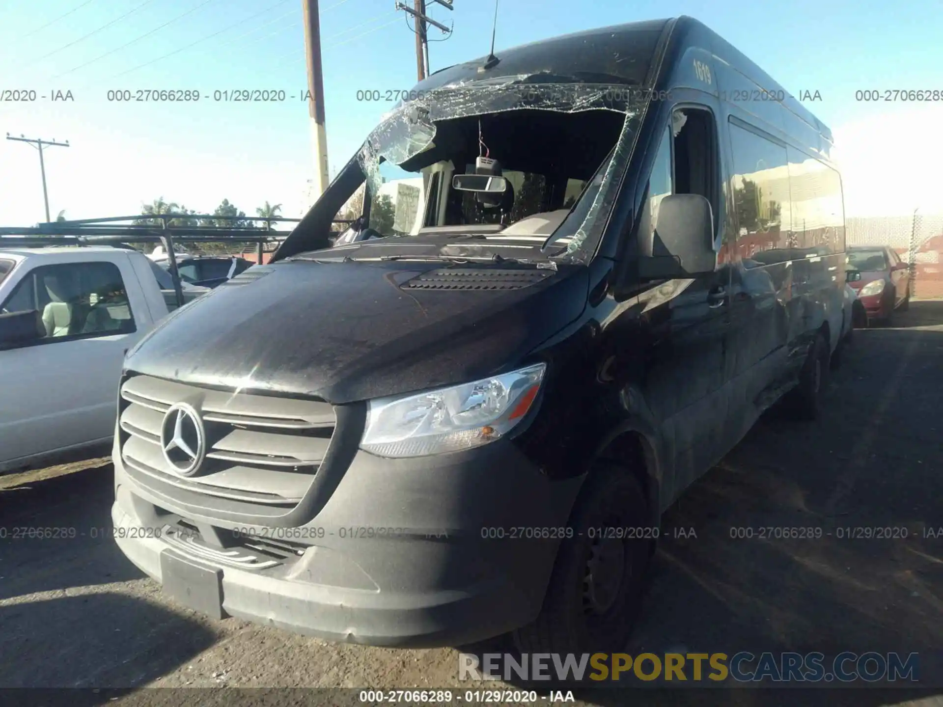 2 Photograph of a damaged car WDZPF1ED1KT015039 MERCEDES-BENZ SPRINTER PASSENGER VAN 2019