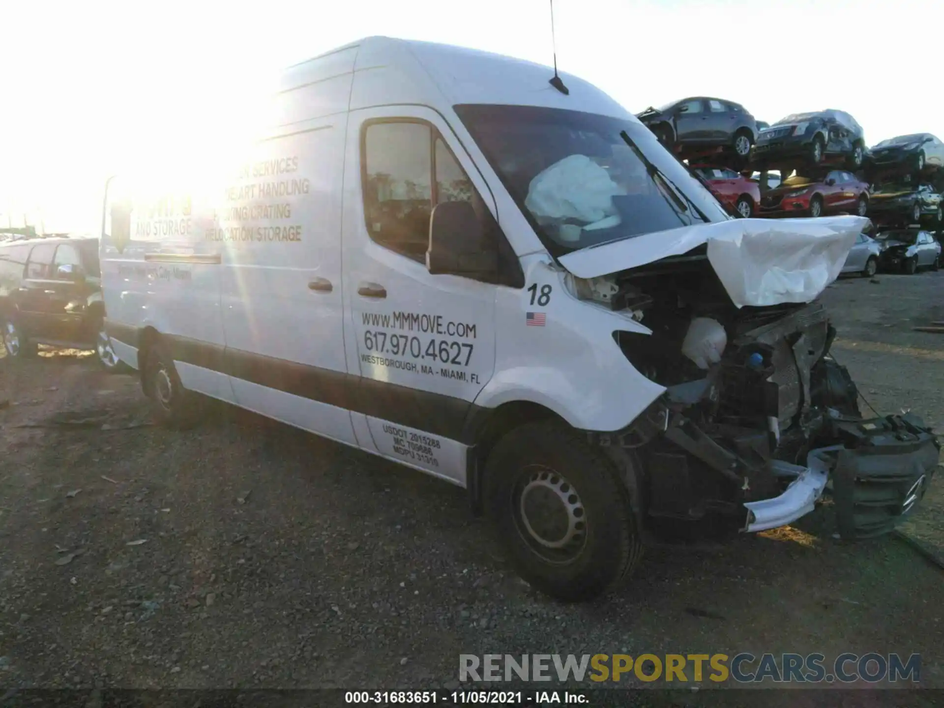 1 Photograph of a damaged car WD4PF1CD0KP161322 MERCEDES-BENZ SPRINTER VAN 2019