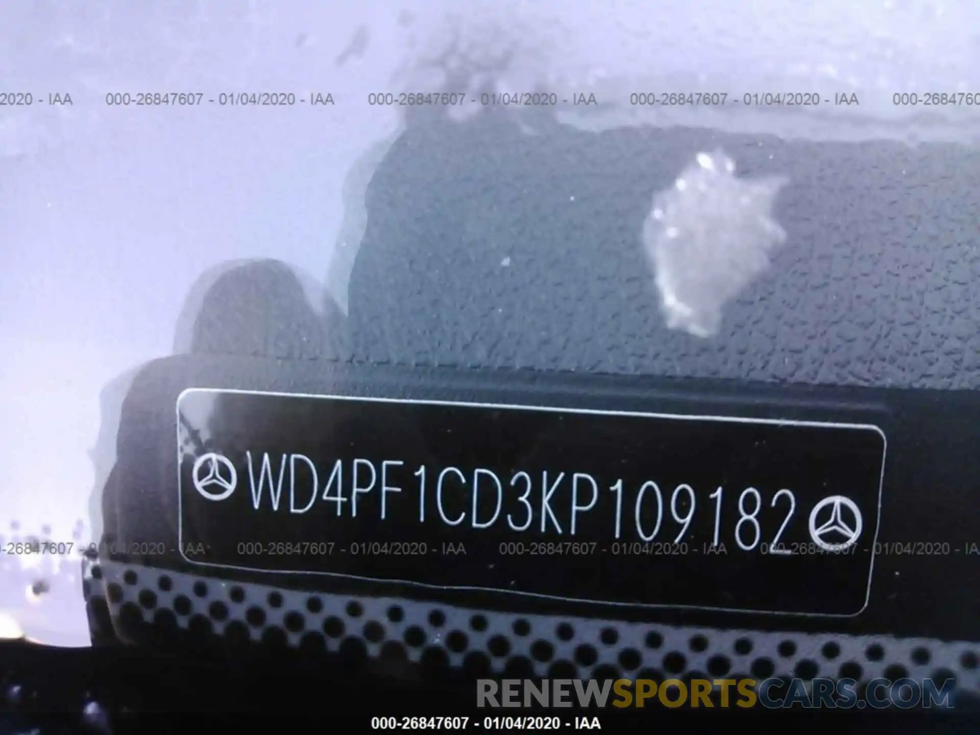 9 Photograph of a damaged car WD4PF1CD3KP109182 MERCEDES-BENZ SPRINTER VAN 2019