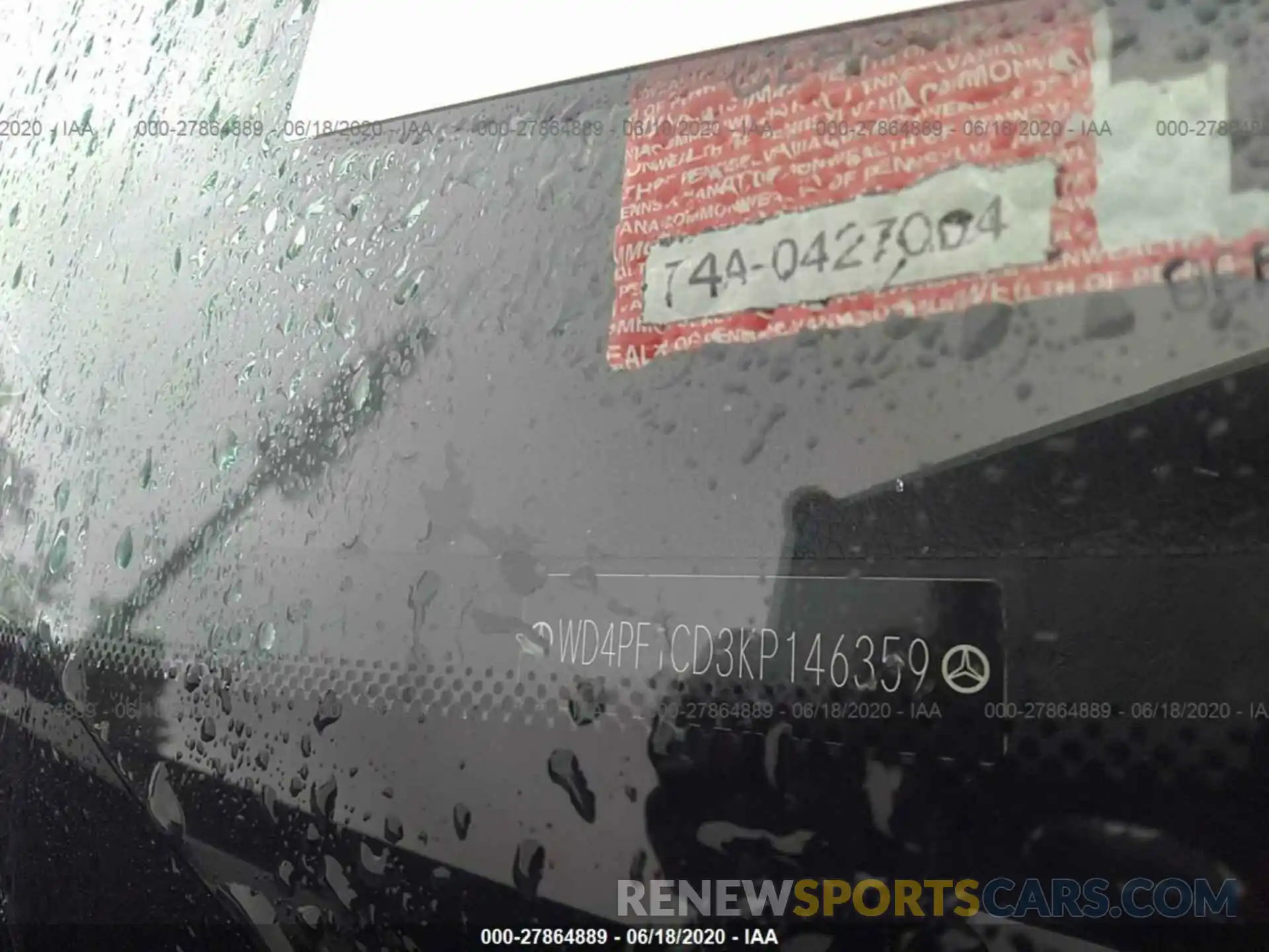 9 Photograph of a damaged car WD4PF1CD3KP146359 MERCEDES-BENZ SPRINTER VAN 2019