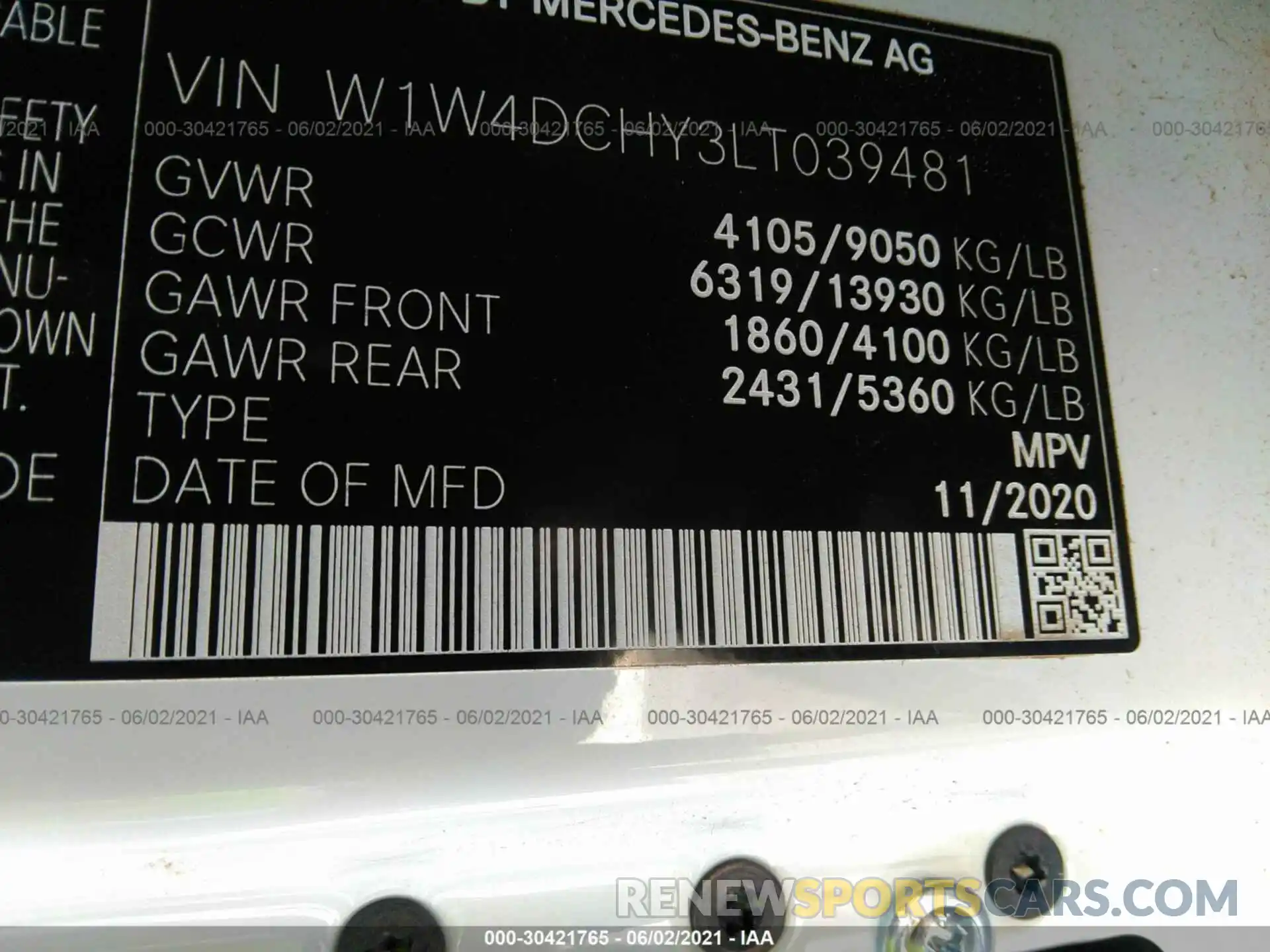 9 Фотография поврежденного автомобиля W1W4DCHY3LT039481 MERCEDES-BENZ SPRINTER VAN 2020