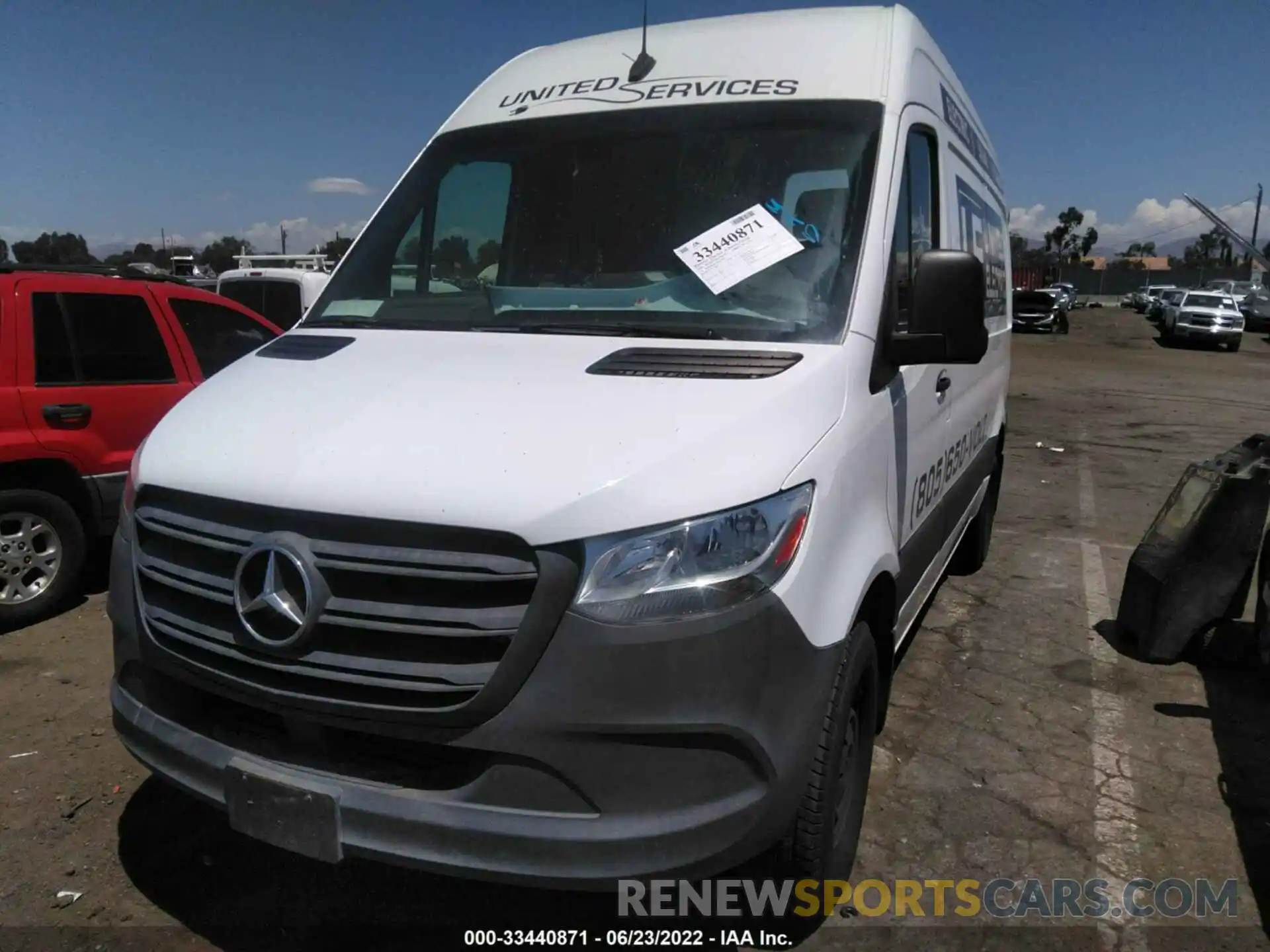 2 Photograph of a damaged car W1W4EBHY8LT024594 MERCEDES-BENZ SPRINTER VAN 2020