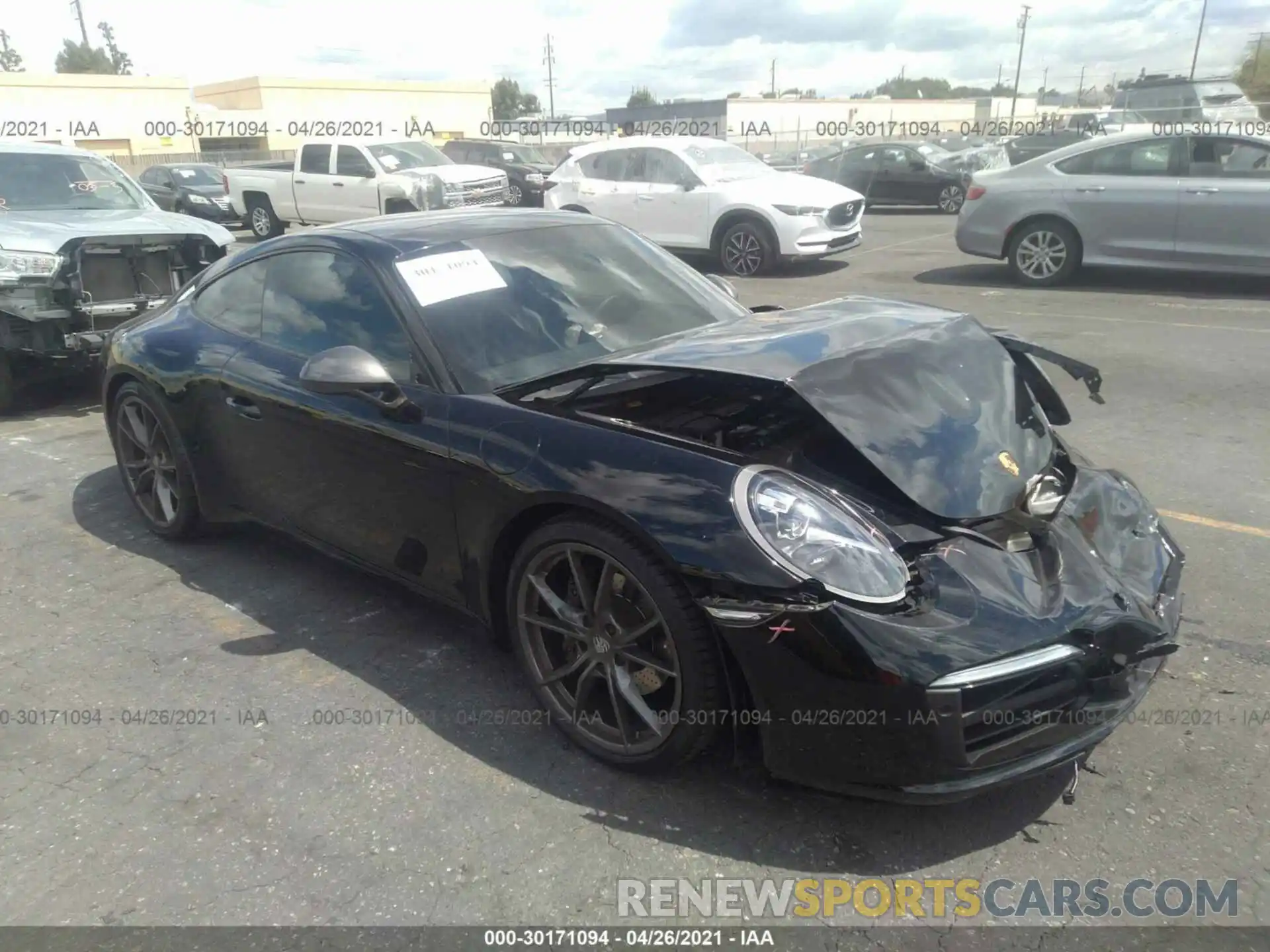 1 Photograph of a damaged car WP0AA2A96KS104106 PORSCHE 911 2019