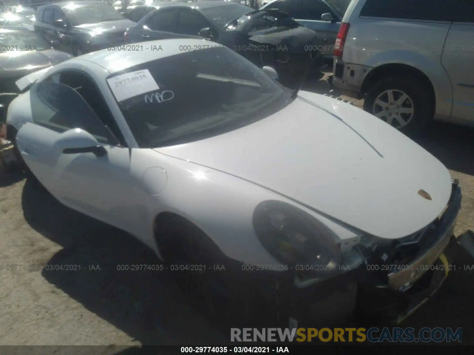 1 Photograph of a damaged car WP0AB2A94KS115389 PORSCHE 911 2019