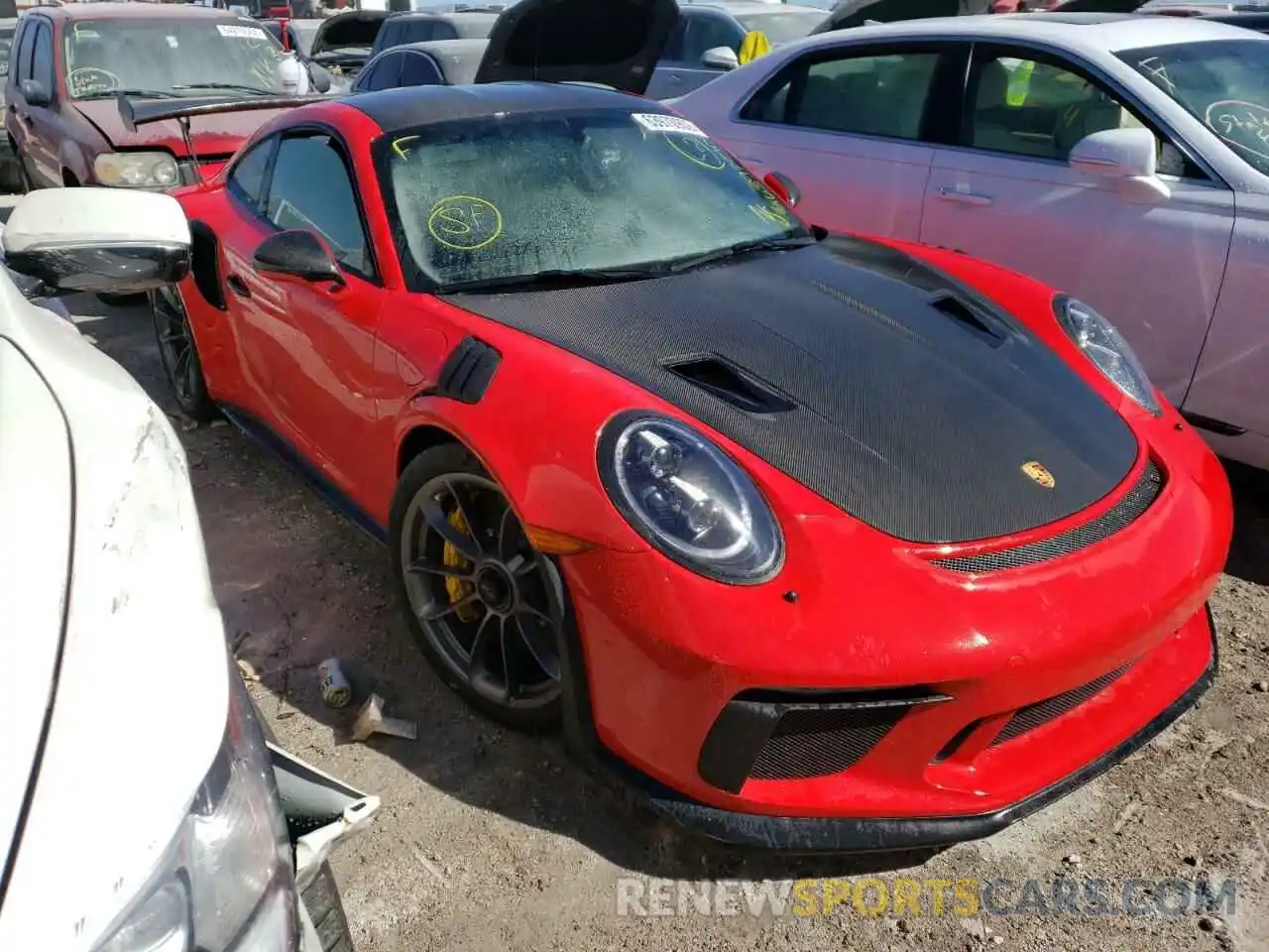 1 Photograph of a damaged car WP0AF2A95KS165187 PORSCHE 911 2019