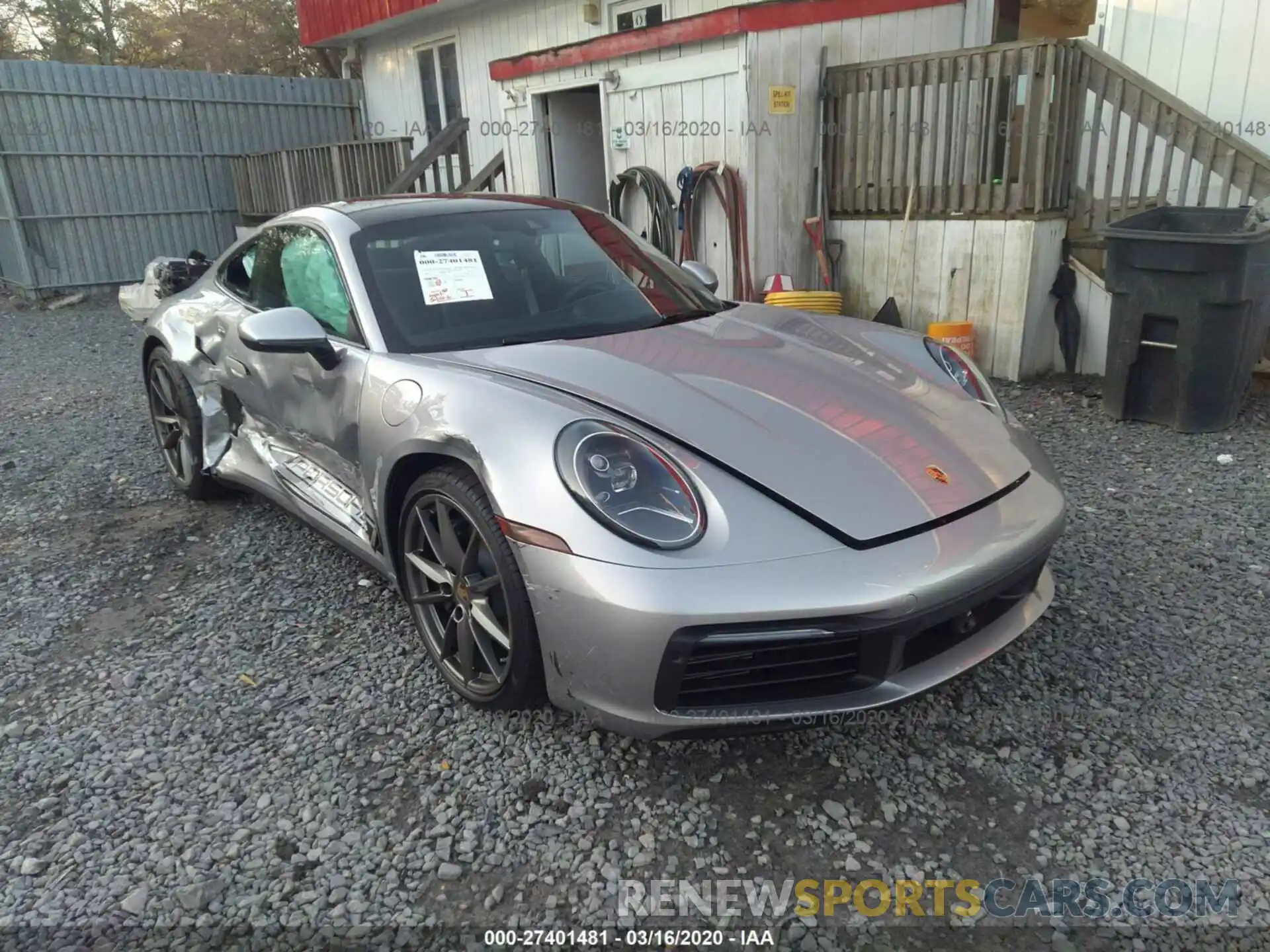 1 Photograph of a damaged car WP0AA2A92LS205452 PORSCHE 911 2020