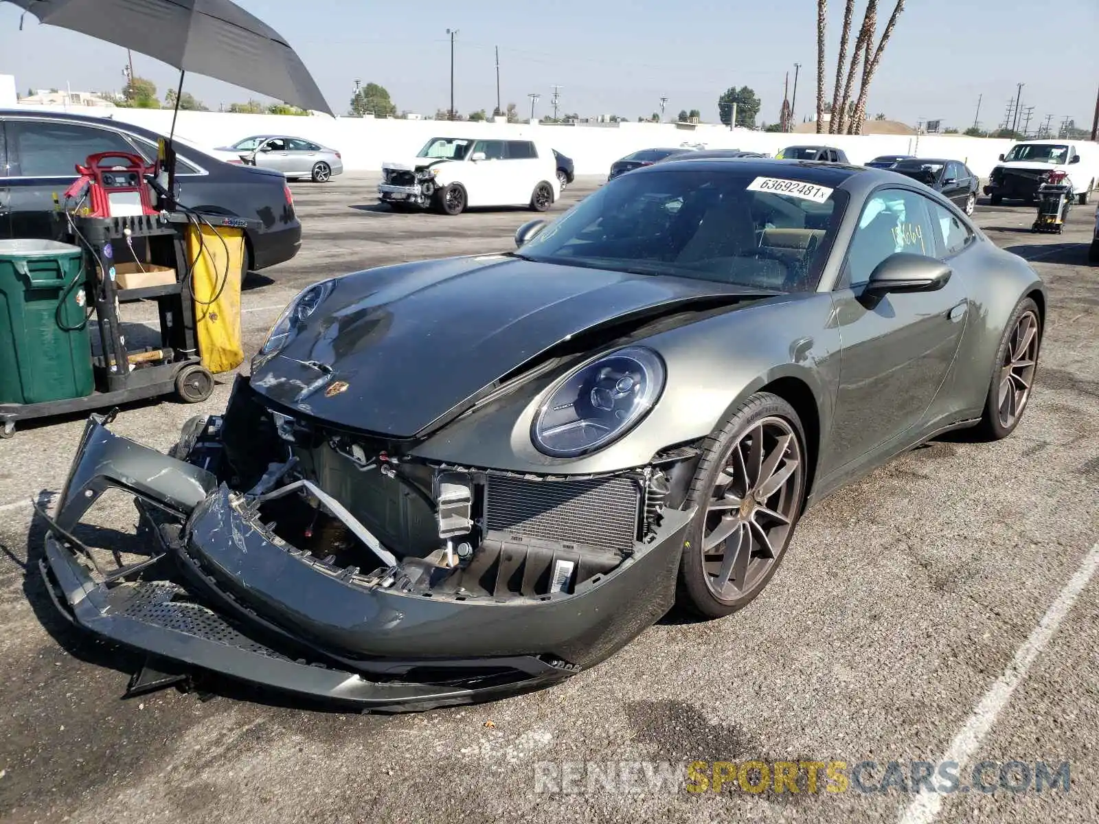 2 Photograph of a damaged car WP0AA2A94LS205968 PORSCHE 911 2020