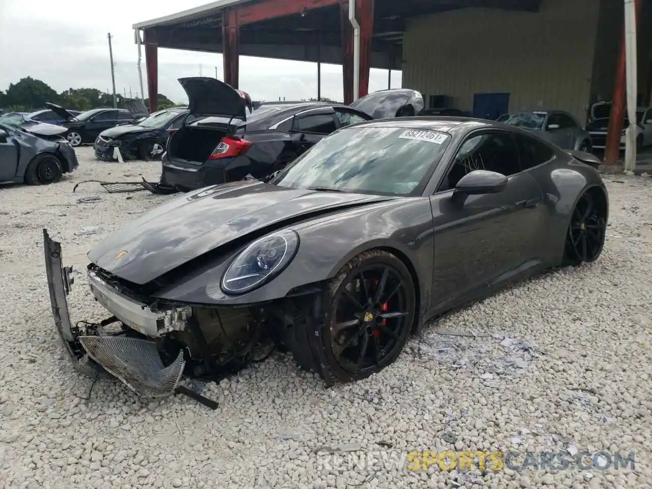 2 Photograph of a damaged car WP0AB2A92LS227738 PORSCHE 911 2020