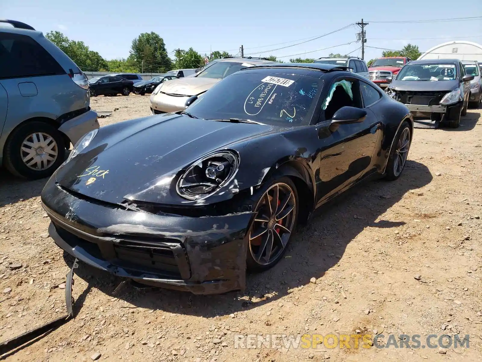 2 Photograph of a damaged car WP0AB2A92LS227786 PORSCHE 911 2020