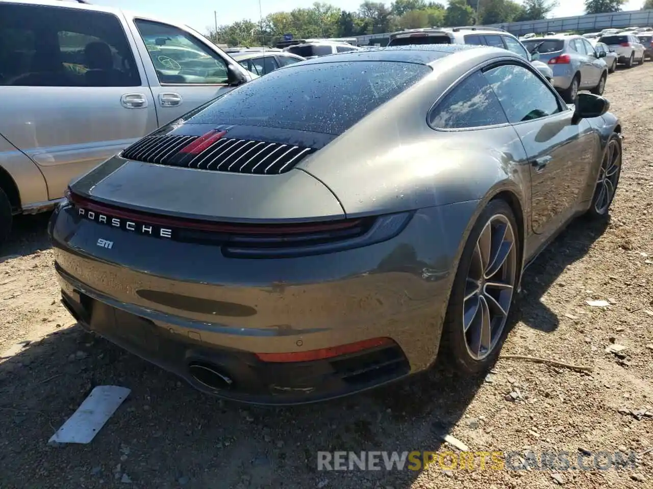 4 Photograph of a damaged car WP0AB2A94LS228132 PORSCHE 911 2020