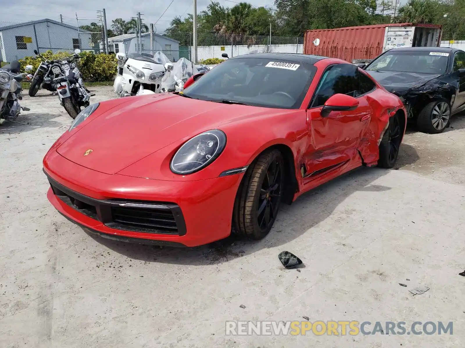 2 Photograph of a damaged car WP0AB2A95LS226115 PORSCHE 911 2020