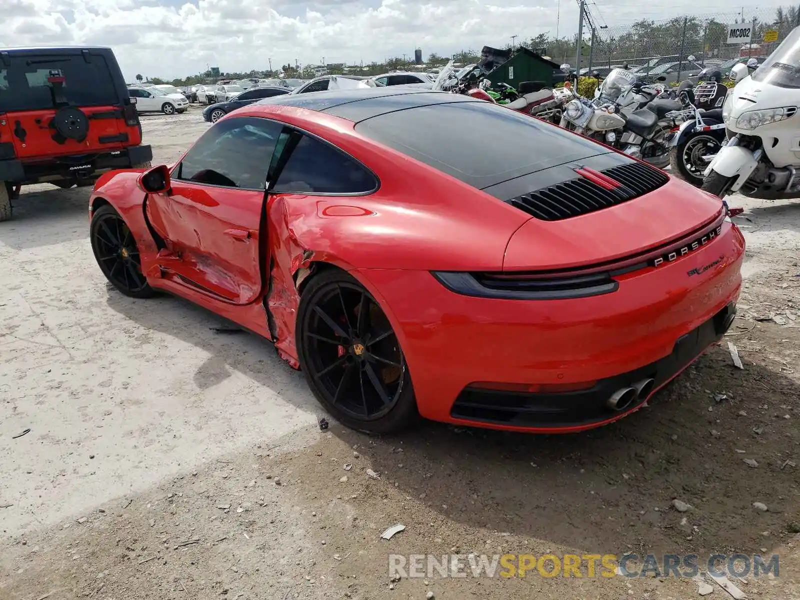 3 Photograph of a damaged car WP0AB2A95LS226115 PORSCHE 911 2020