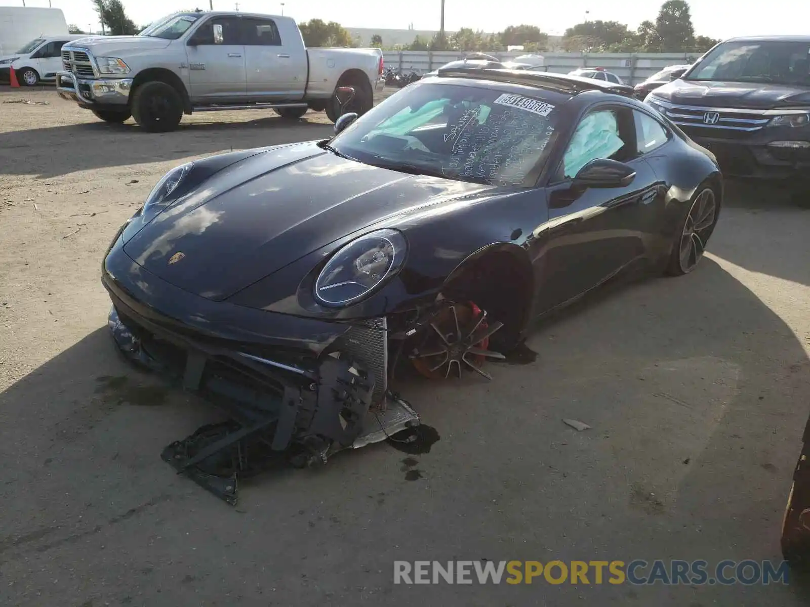 2 Photograph of a damaged car WP0AB2A95LS227491 PORSCHE 911 2020