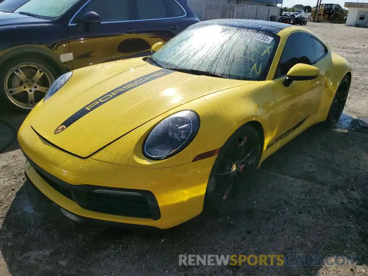 2 Photograph of a damaged car WP0AB2A97LS226813 PORSCHE 911 2020