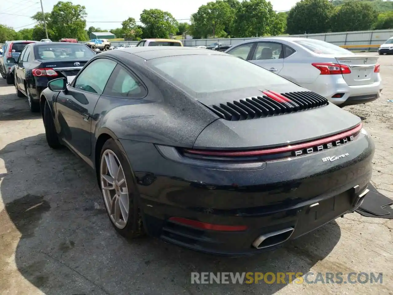 3 Photograph of a damaged car WP0AA2A90MS205127 PORSCHE 911 2021