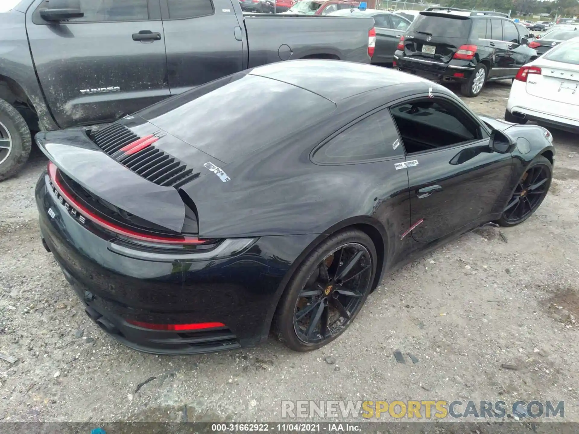 4 Photograph of a damaged car WP0AA2A93MS205266 PORSCHE 911 2021