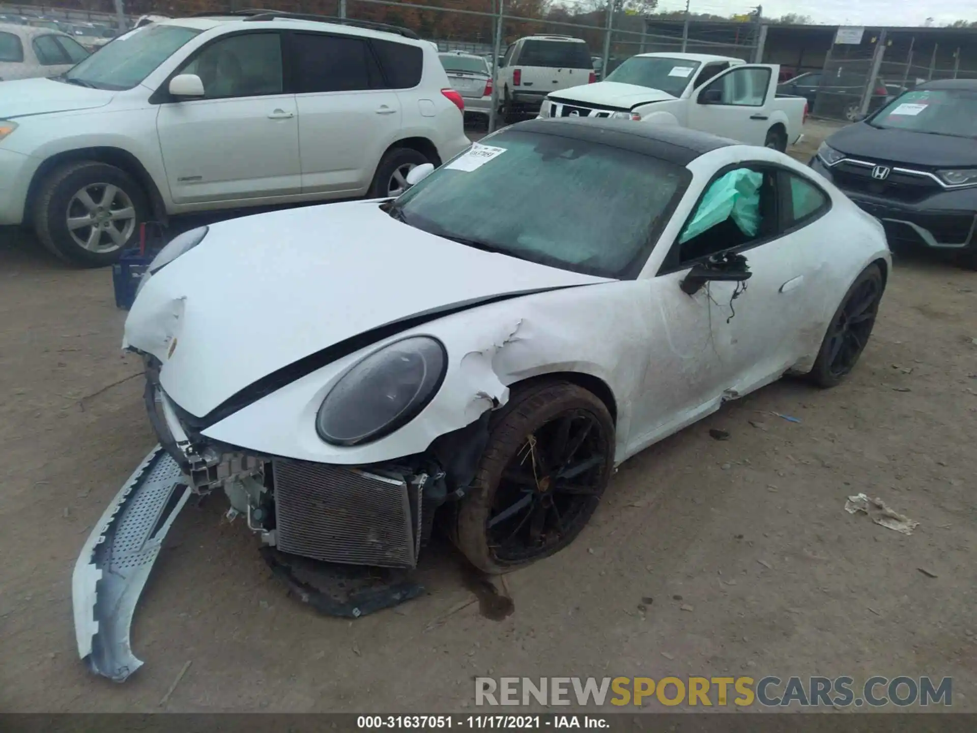 2 Photograph of a damaged car WP0AA2A94MS205275 PORSCHE 911 2021