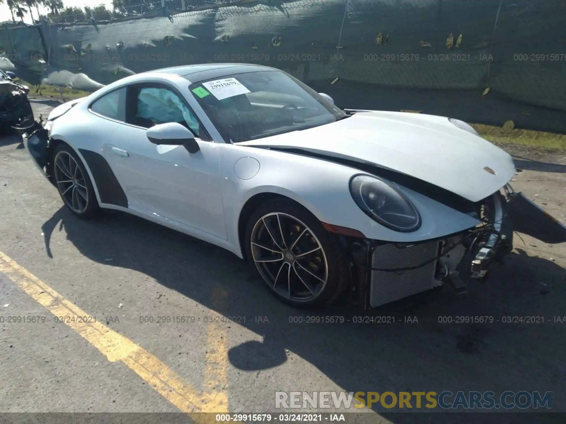 1 Photograph of a damaged car WP0AA2A98MS205148 PORSCHE 911 2021