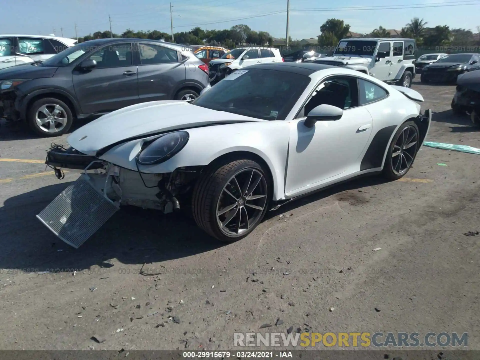 2 Photograph of a damaged car WP0AA2A98MS205148 PORSCHE 911 2021