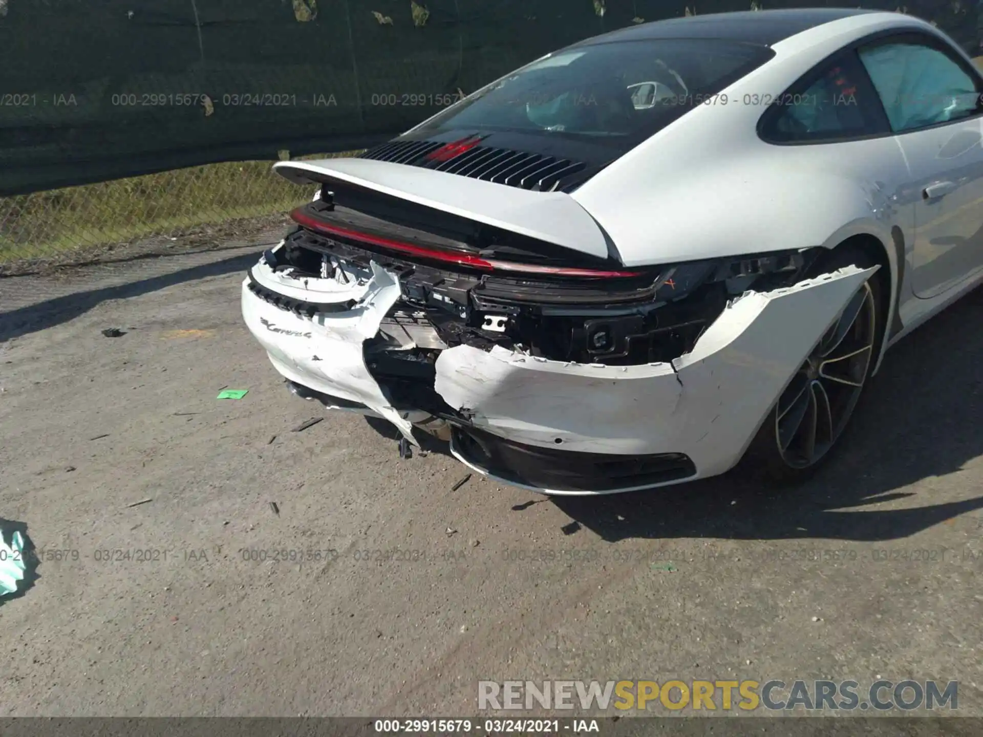 6 Photograph of a damaged car WP0AA2A98MS205148 PORSCHE 911 2021