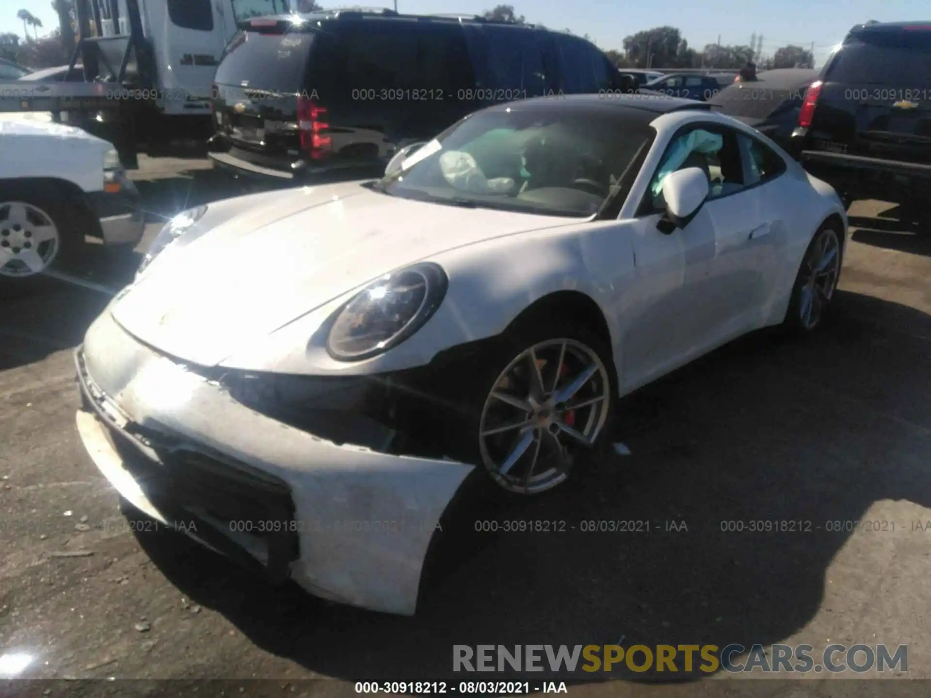 2 Photograph of a damaged car WP0AB2A94MS222042 PORSCHE 911 2021