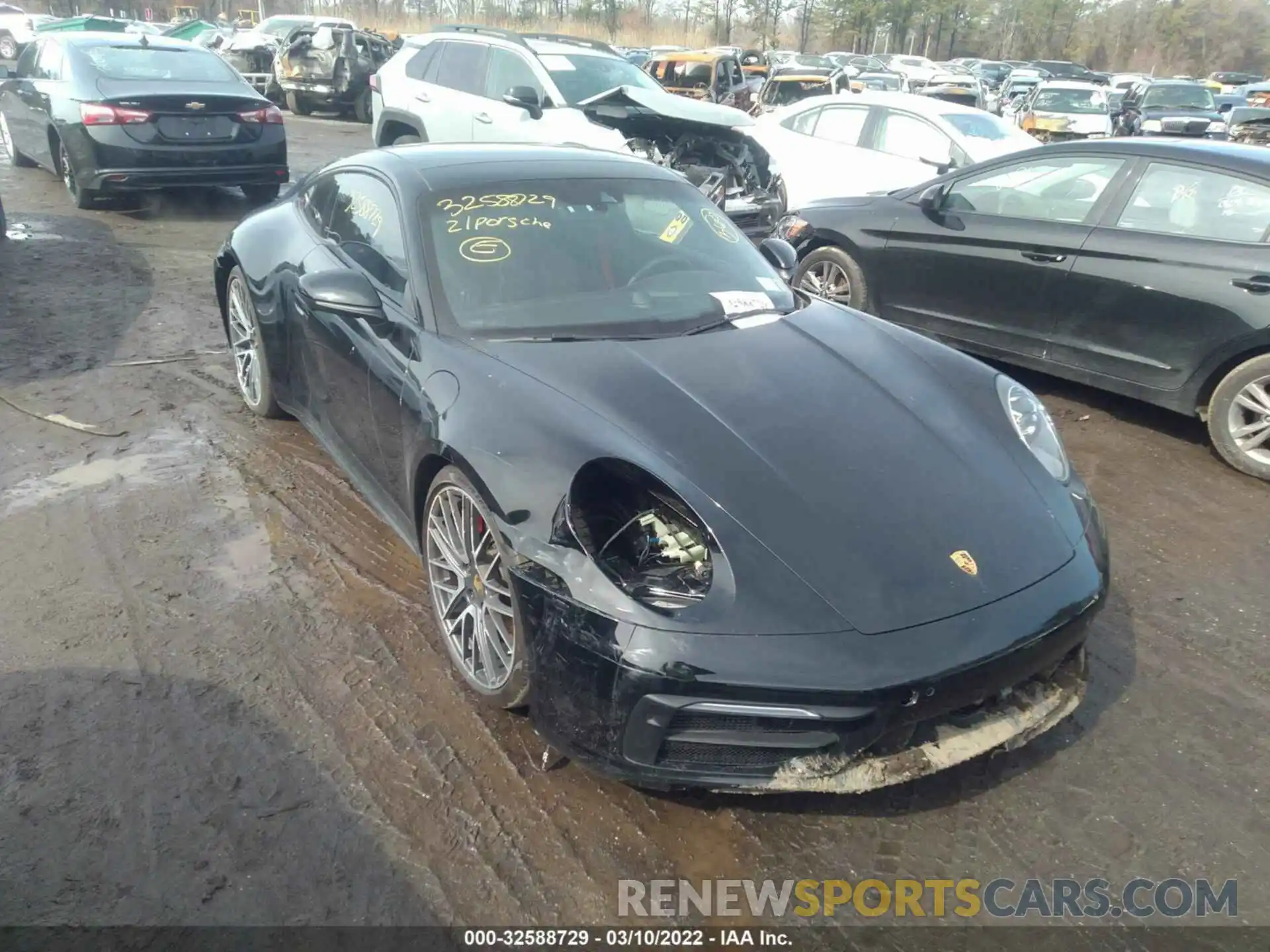 1 Photograph of a damaged car WP0AB2A99MS222358 PORSCHE 911 2021