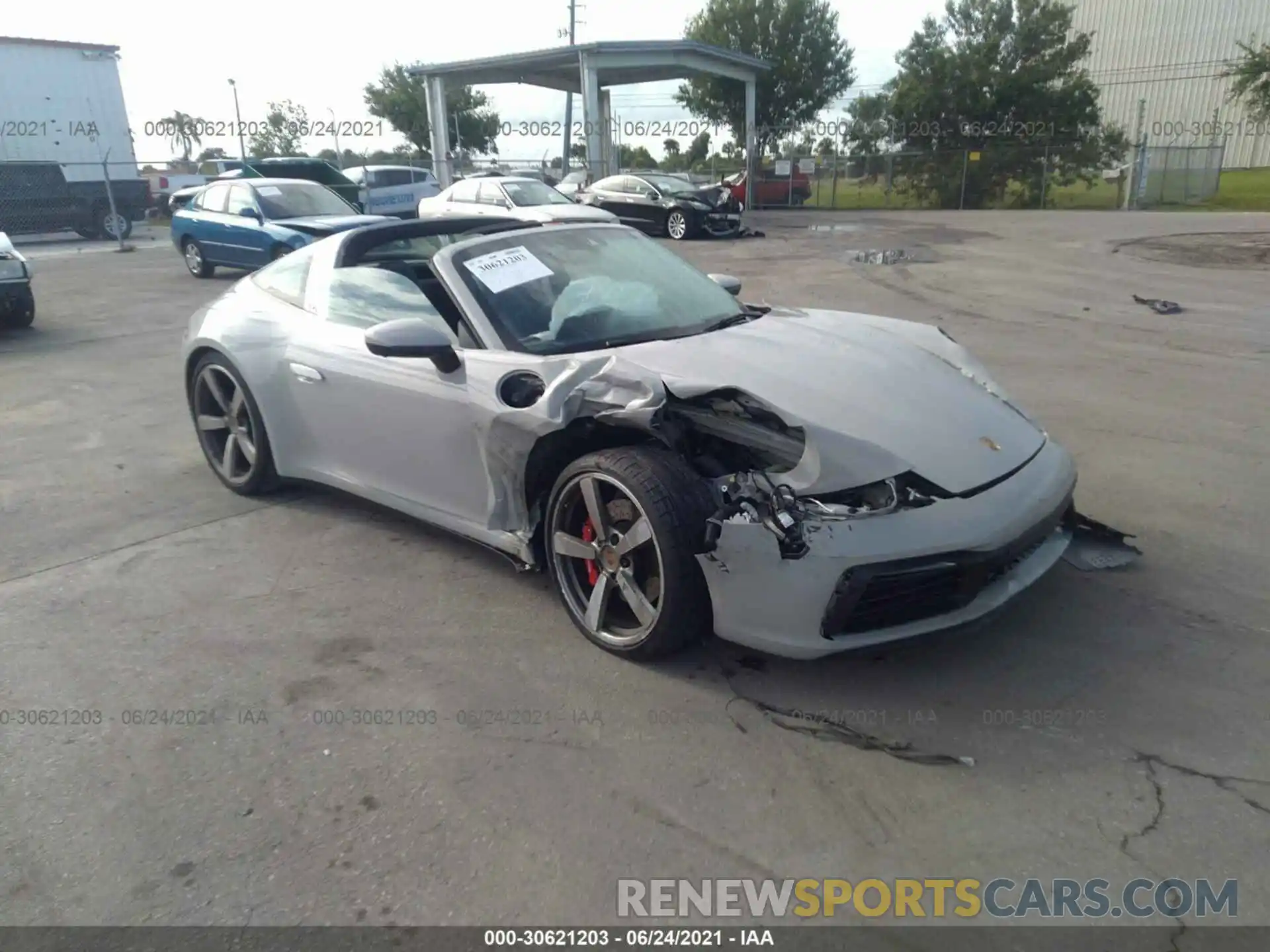 1 Photograph of a damaged car WP0BB2A95MS235371 PORSCHE 911 2021