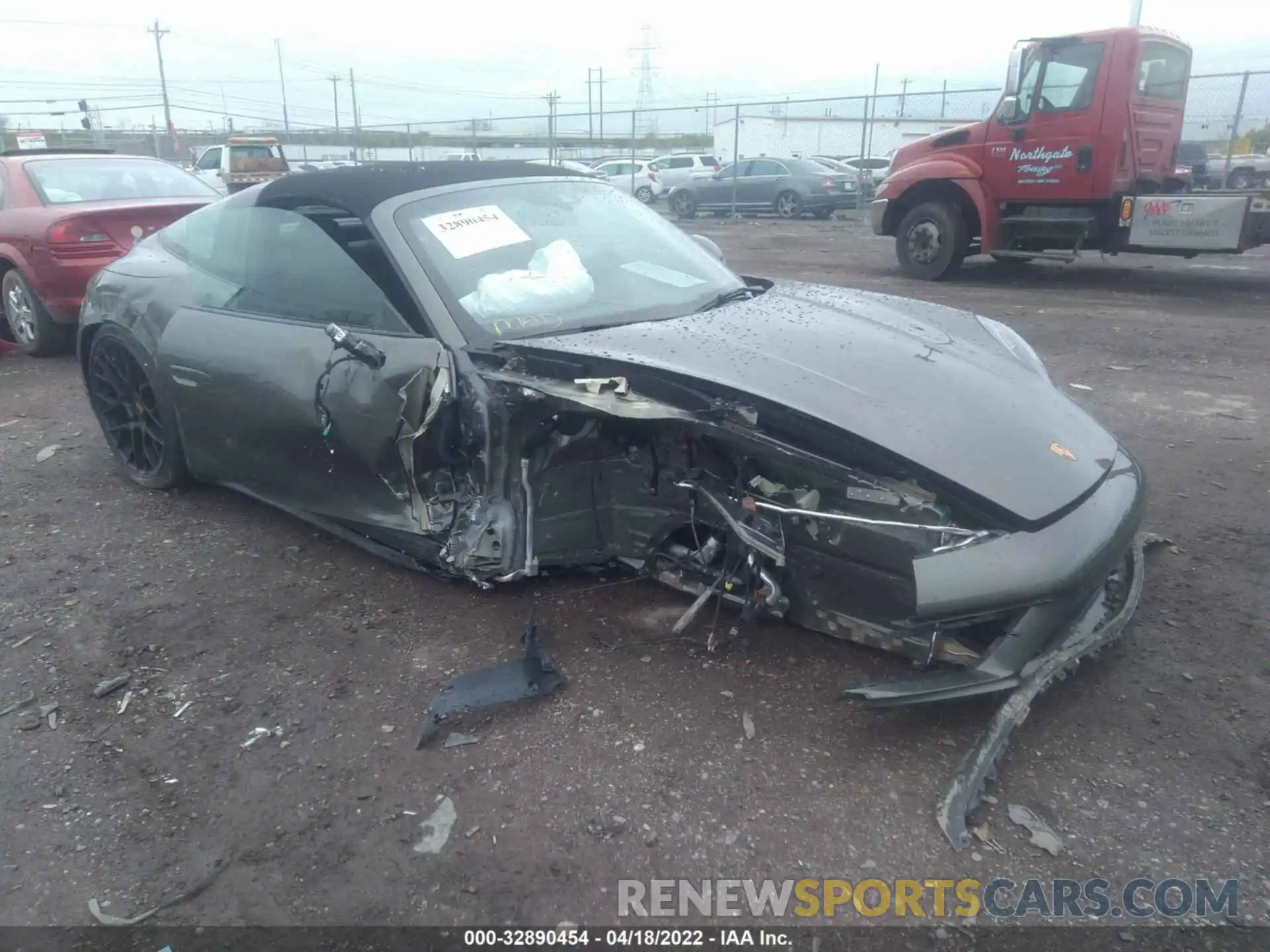 1 Photograph of a damaged car WP0BB2A94NS231748 PORSCHE 911 2022