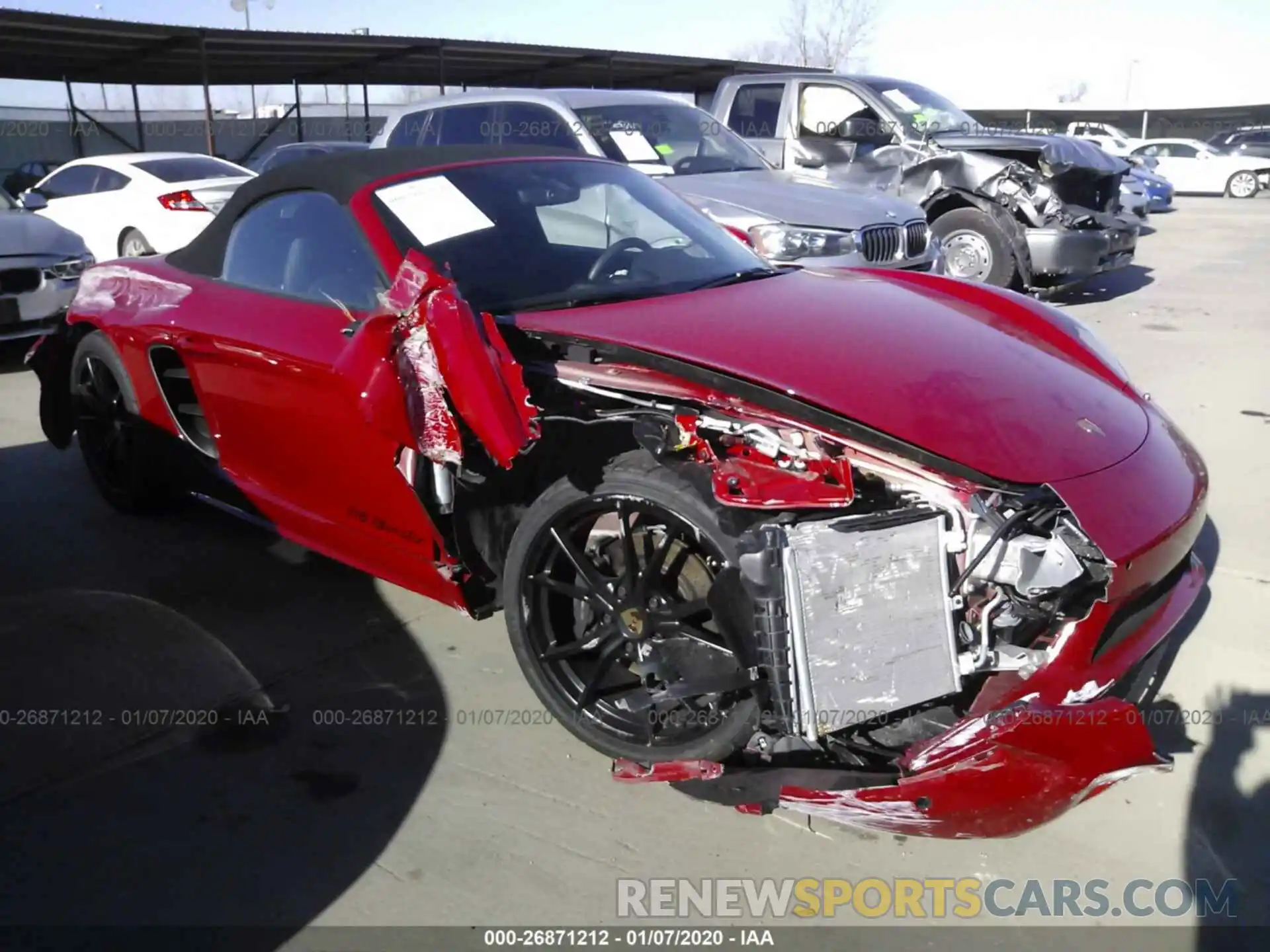 1 Photograph of a damaged car WP0CA2A80KS210731 PORSCHE BOXSTER 2019