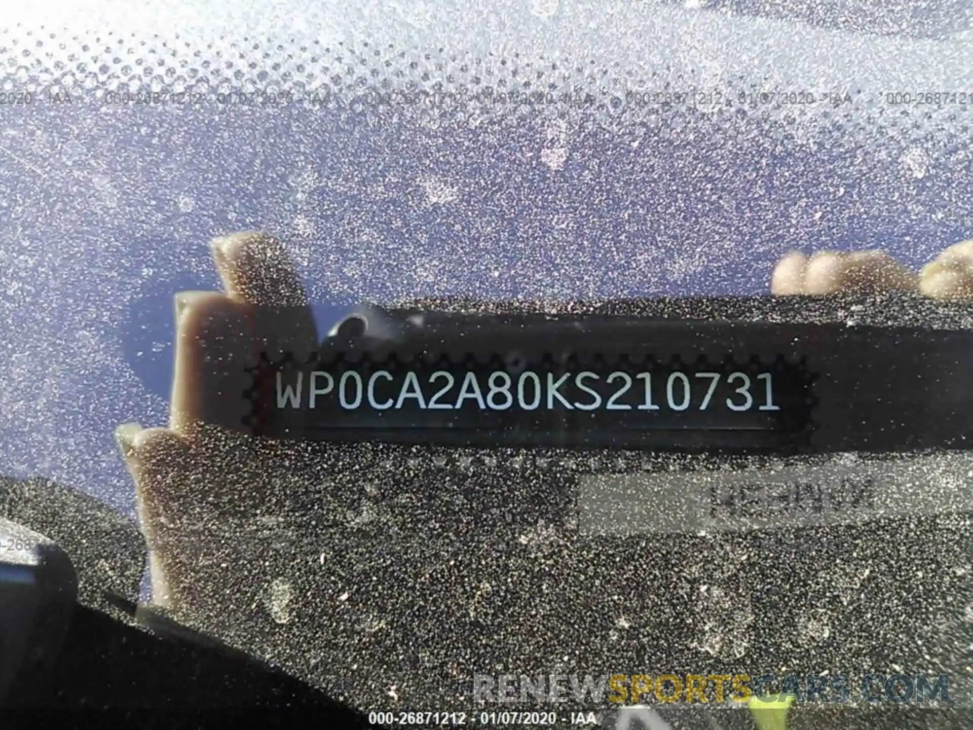 9 Photograph of a damaged car WP0CA2A80KS210731 PORSCHE BOXSTER 2019