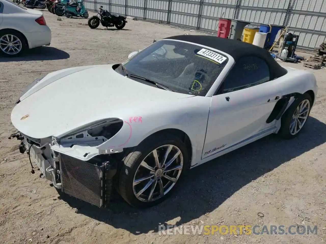 2 Photograph of a damaged car WP0CA2A80KS211264 PORSCHE BOXSTER 2019