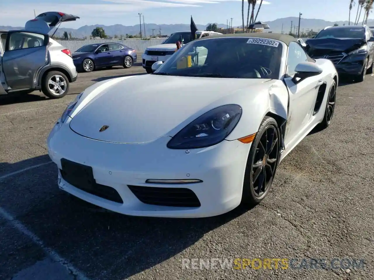 2 Photograph of a damaged car WP0CA2A80KS211409 PORSCHE BOXSTER 2019