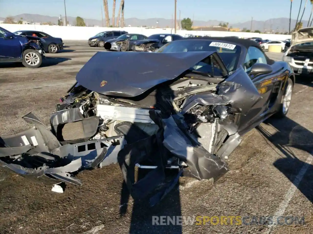 2 Photograph of a damaged car WP0CA2A84KS210926 PORSCHE BOXSTER 2019