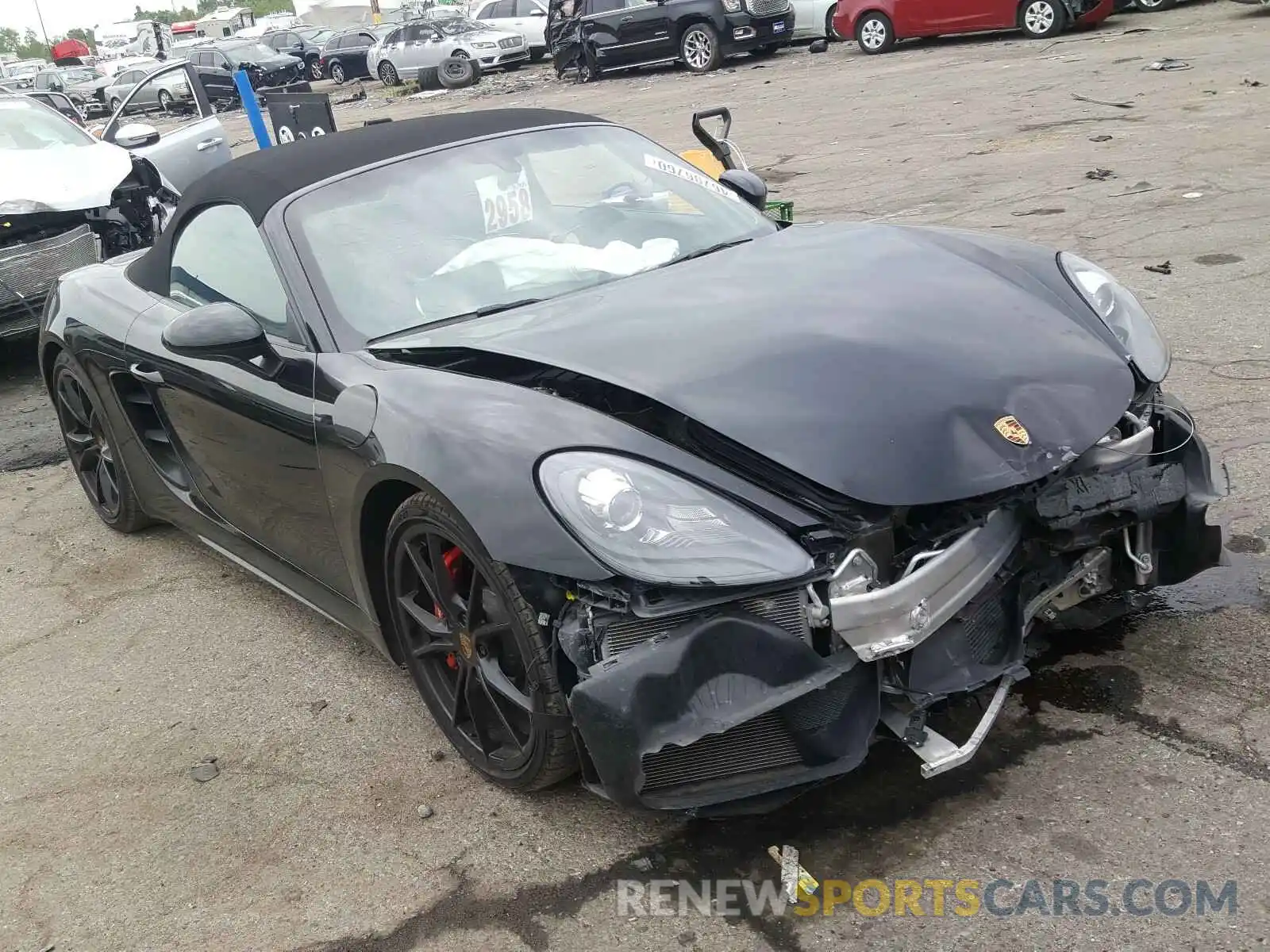 1 Фотография поврежденного автомобиля WP0CB2A86KS228342 PORSCHE BOXSTER 2019