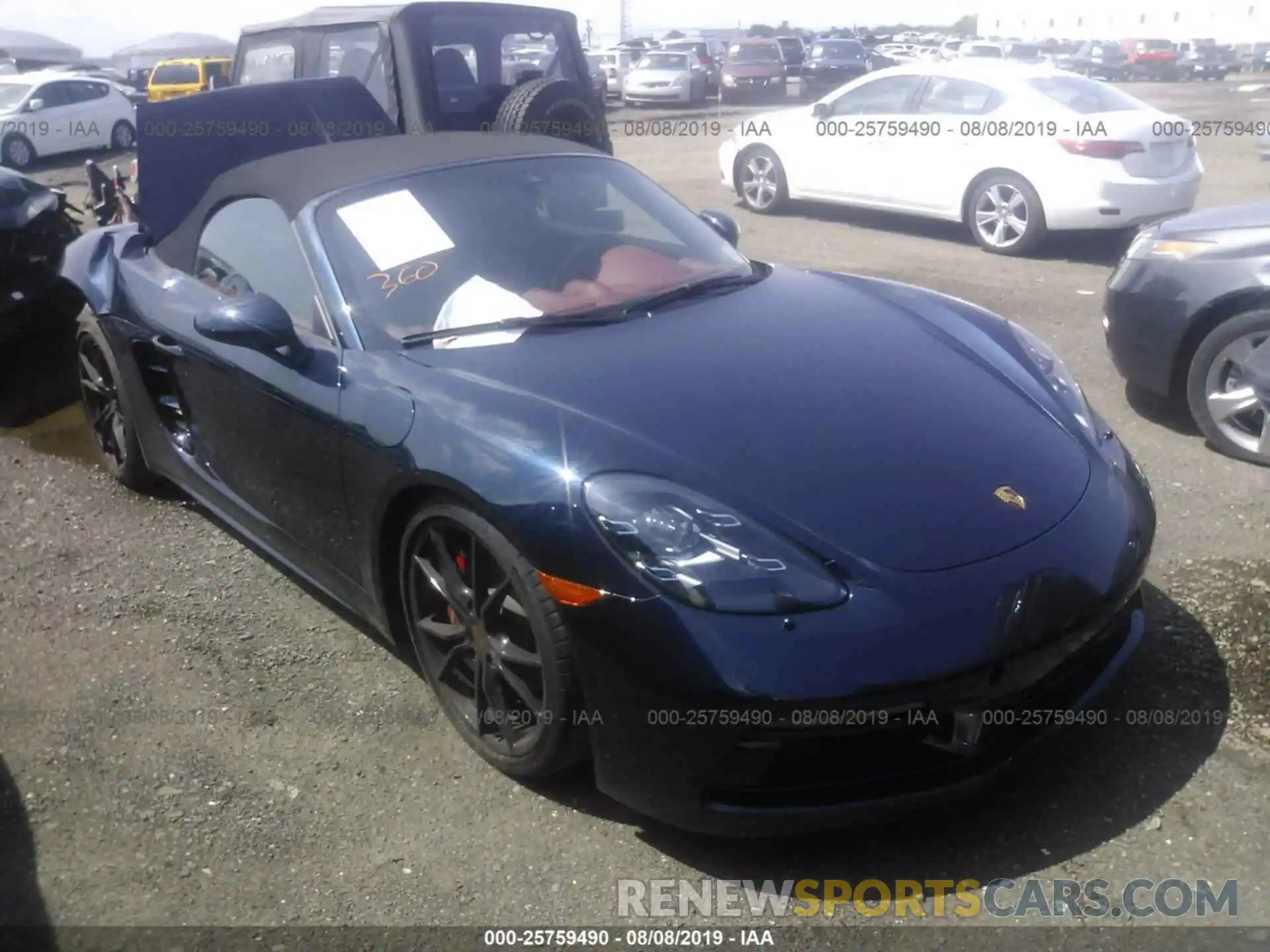 1 Photograph of a damaged car WP0CB2A8XKS228697 PORSCHE BOXSTER 2019