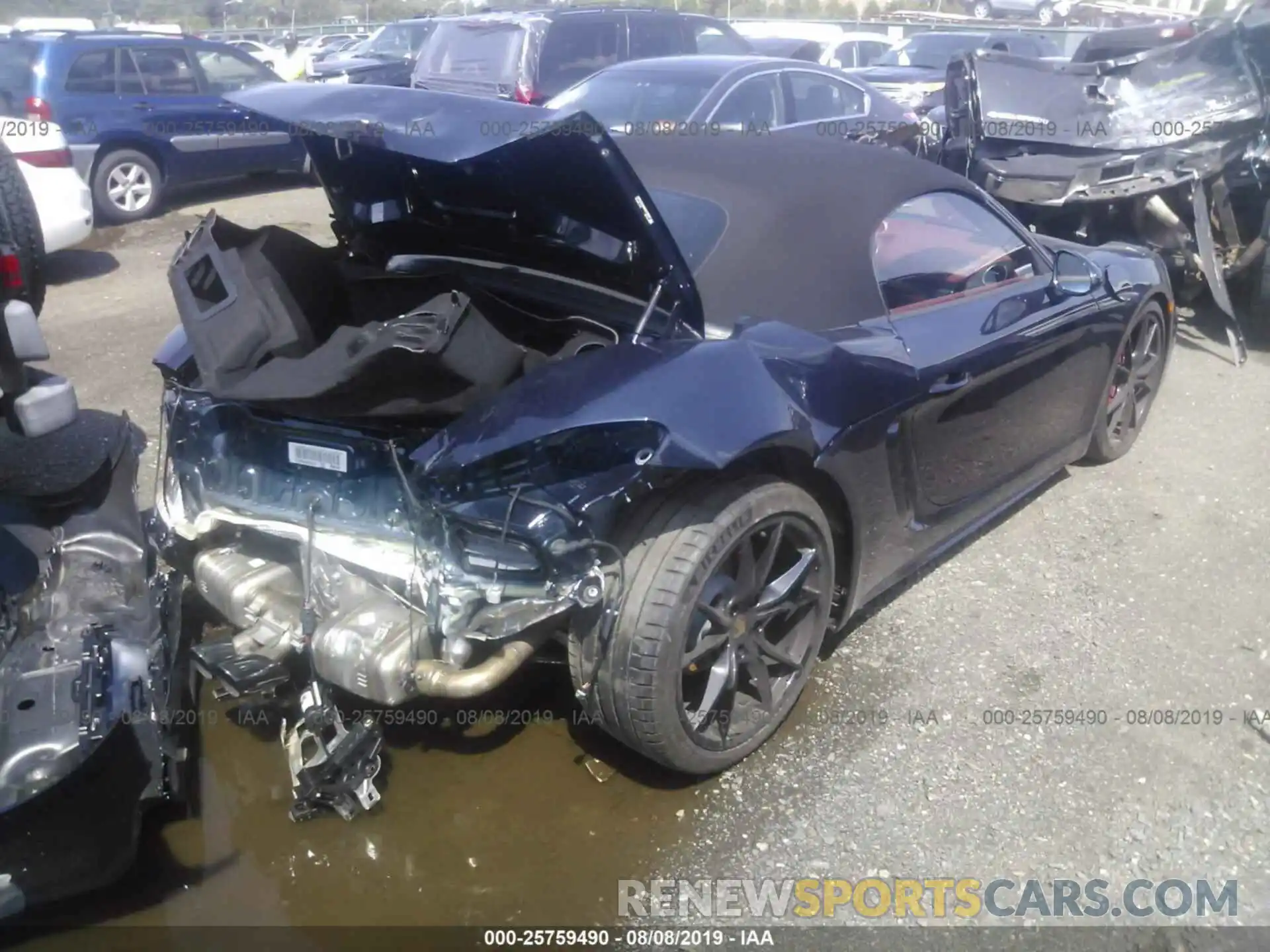 4 Photograph of a damaged car WP0CB2A8XKS228697 PORSCHE BOXSTER 2019