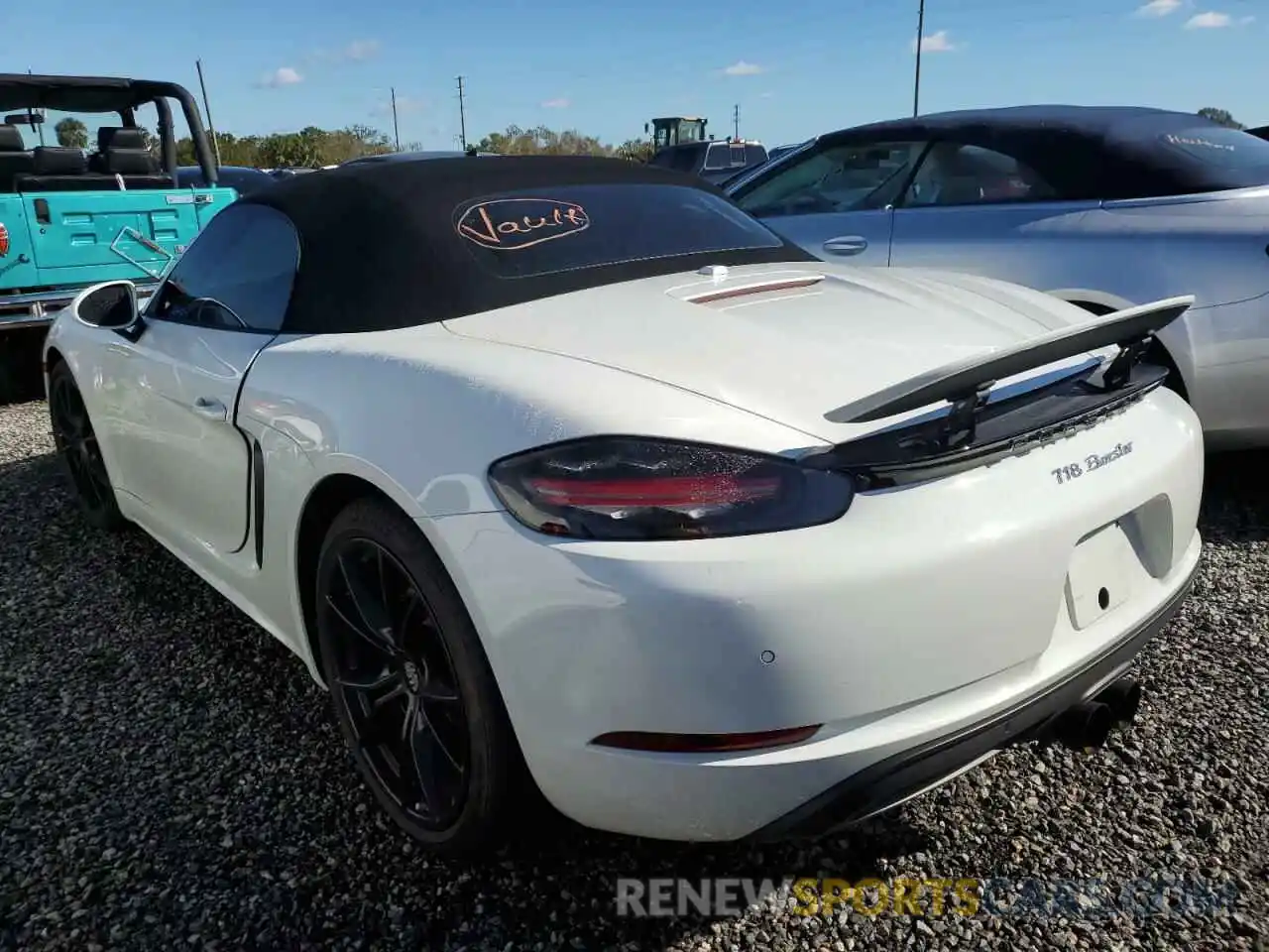 3 Photograph of a damaged car WP0CA2A85MS210372 PORSCHE BOXSTER 2021