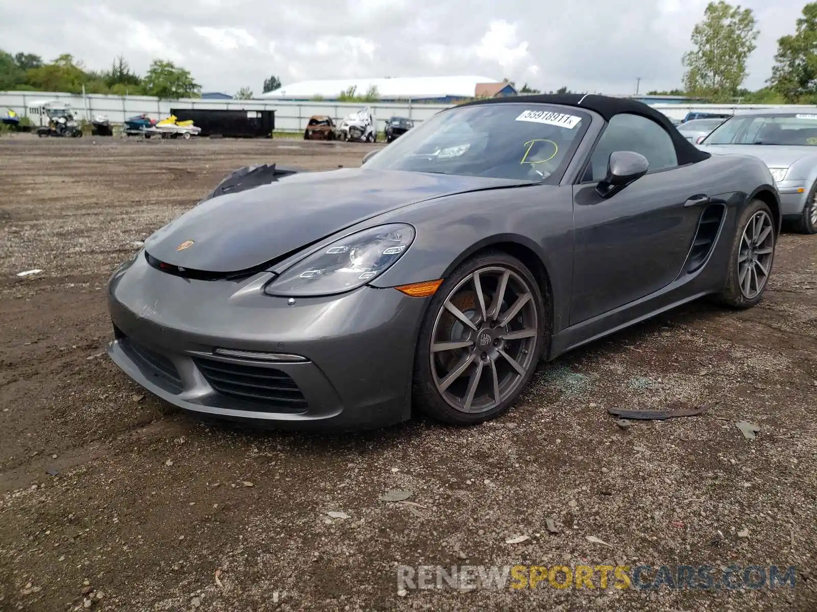 2 Фотография поврежденного автомобиля WP0CA2A87MS210762 PORSCHE BOXSTER 2021