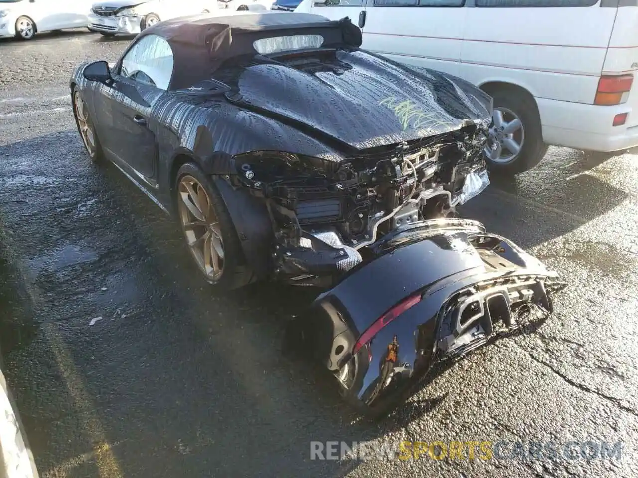 3 Photograph of a damaged car WP0CC2A81MS240799 PORSCHE BOXSTER 2021