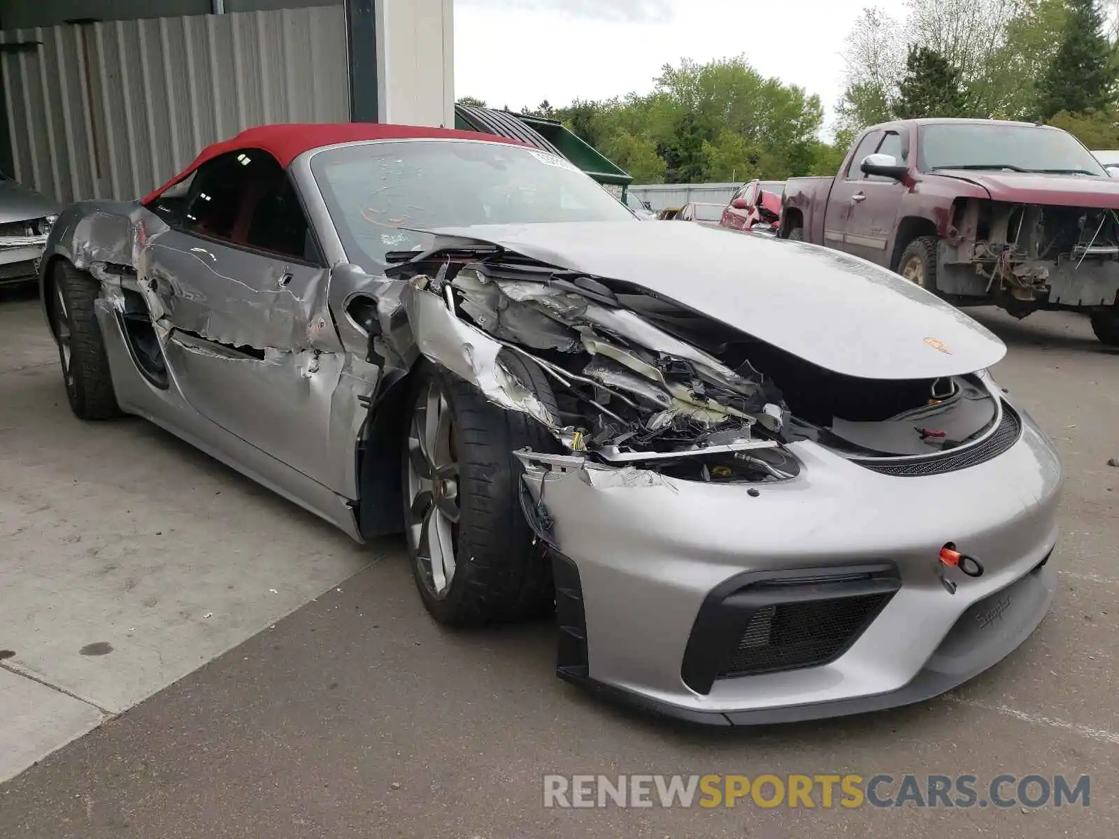 1 Photograph of a damaged car WP0CC2A89MS240419 PORSCHE BOXSTER 2021