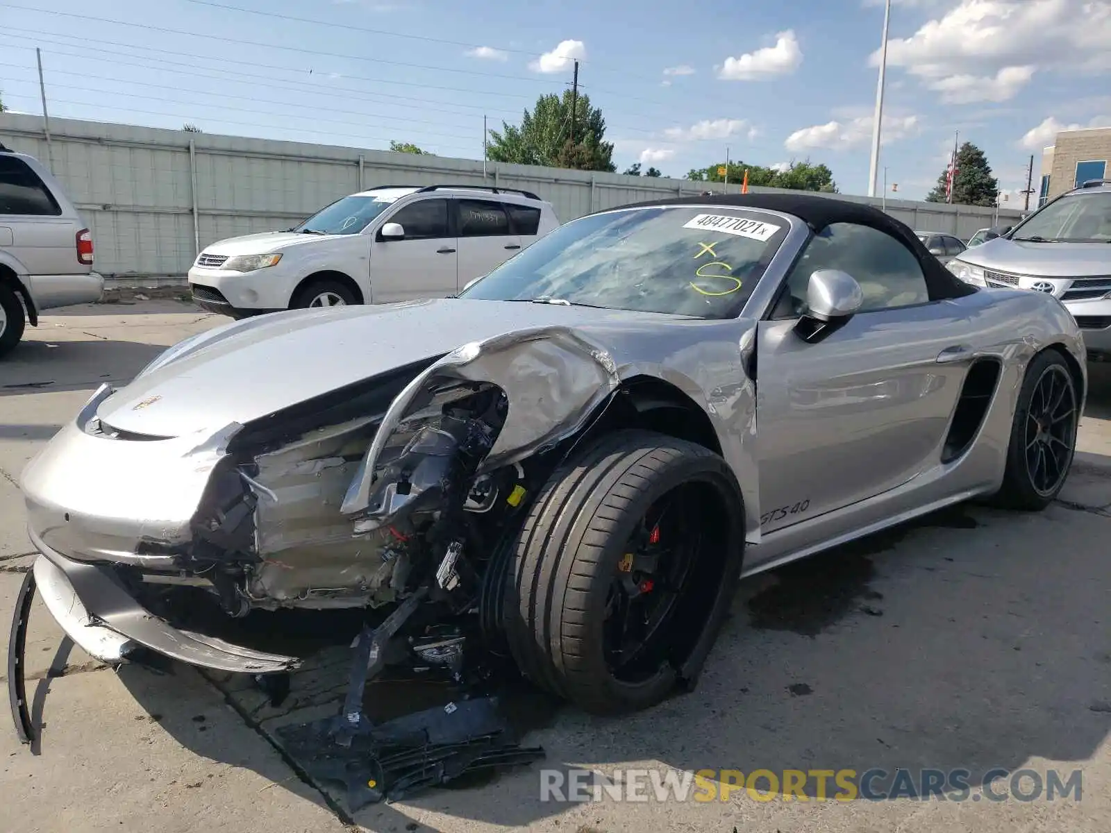 2 Photograph of a damaged car WP0CD2A8XMS232326 PORSCHE BOXSTER 2021