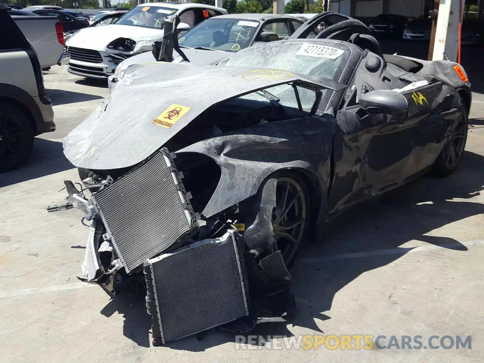 2 Photograph of a damaged car WP0CA2A85KS210448 PORSCHE BOXSTER BA 2019