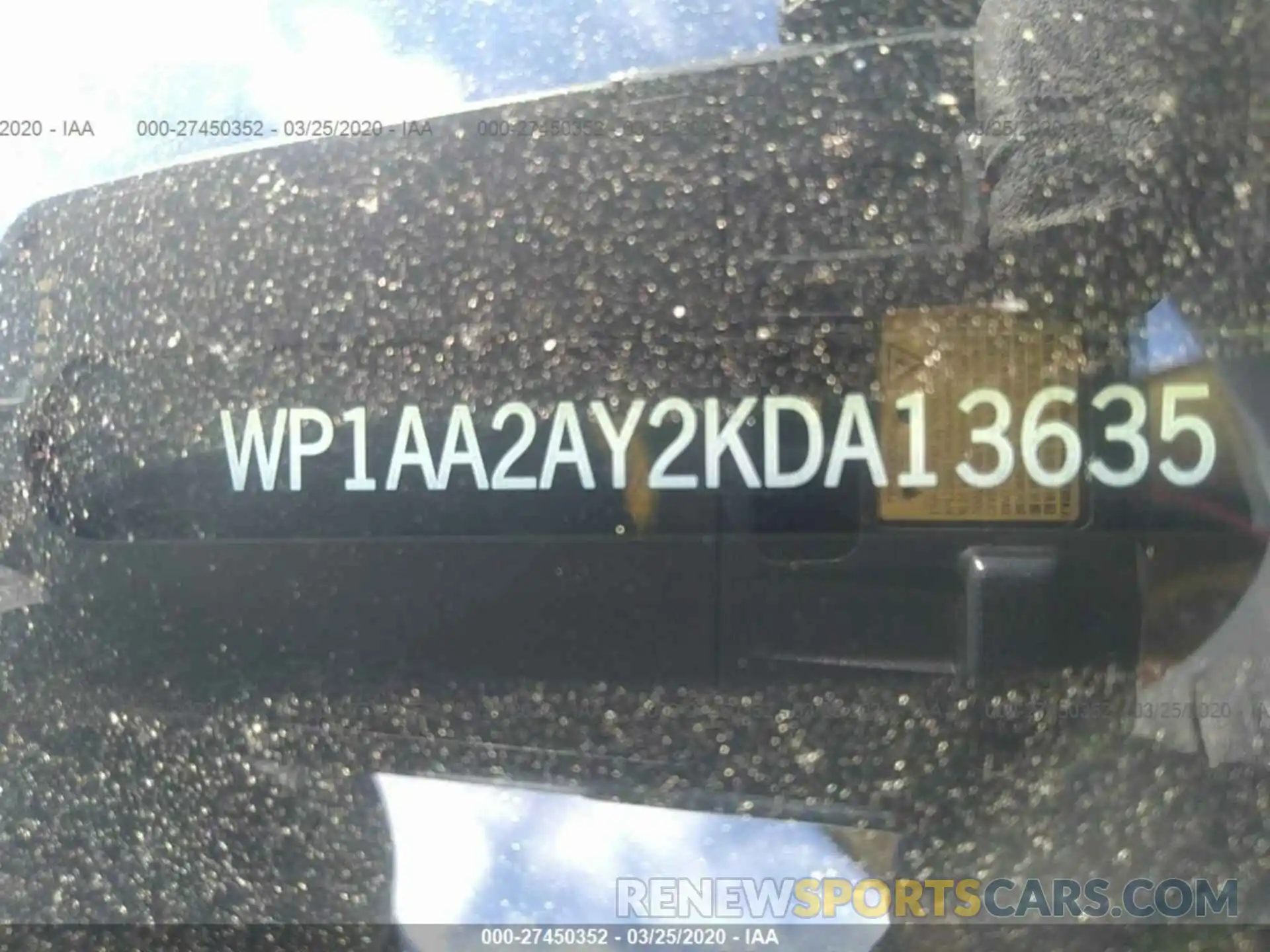 9 Photograph of a damaged car WP1AA2AY2KDA13635 PORSCHE CAYENNE 2019