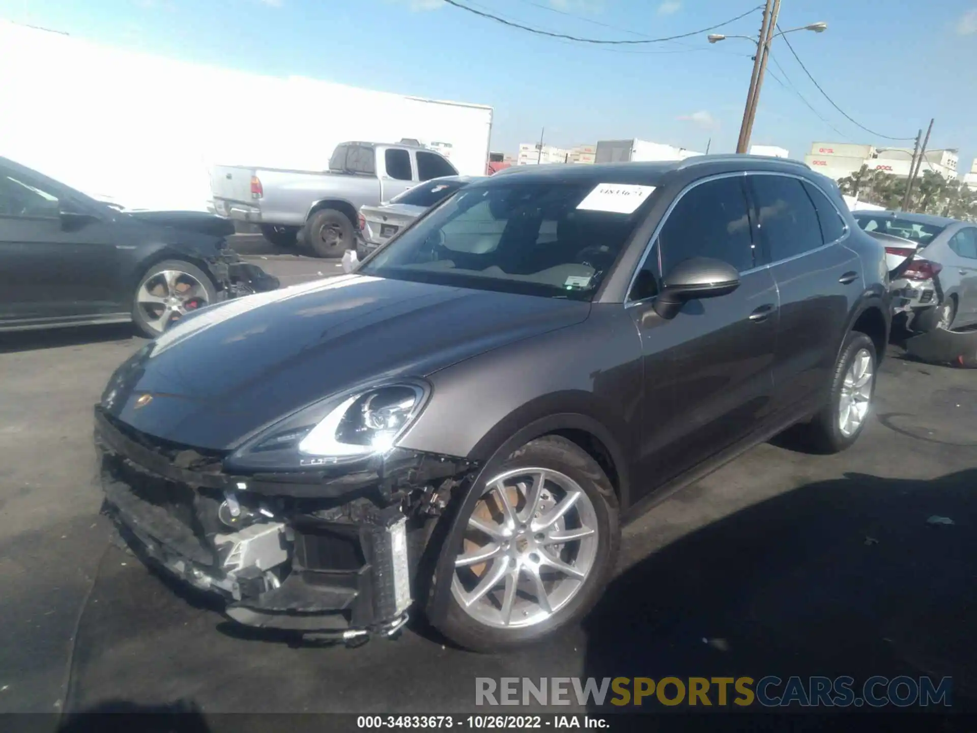 2 Photograph of a damaged car WP1AA2AY6KDA10396 PORSCHE CAYENNE 2019