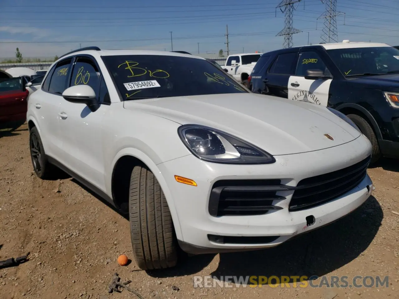 1 Photograph of a damaged car WP1AA2AY7KDA05806 PORSCHE CAYENNE 2019