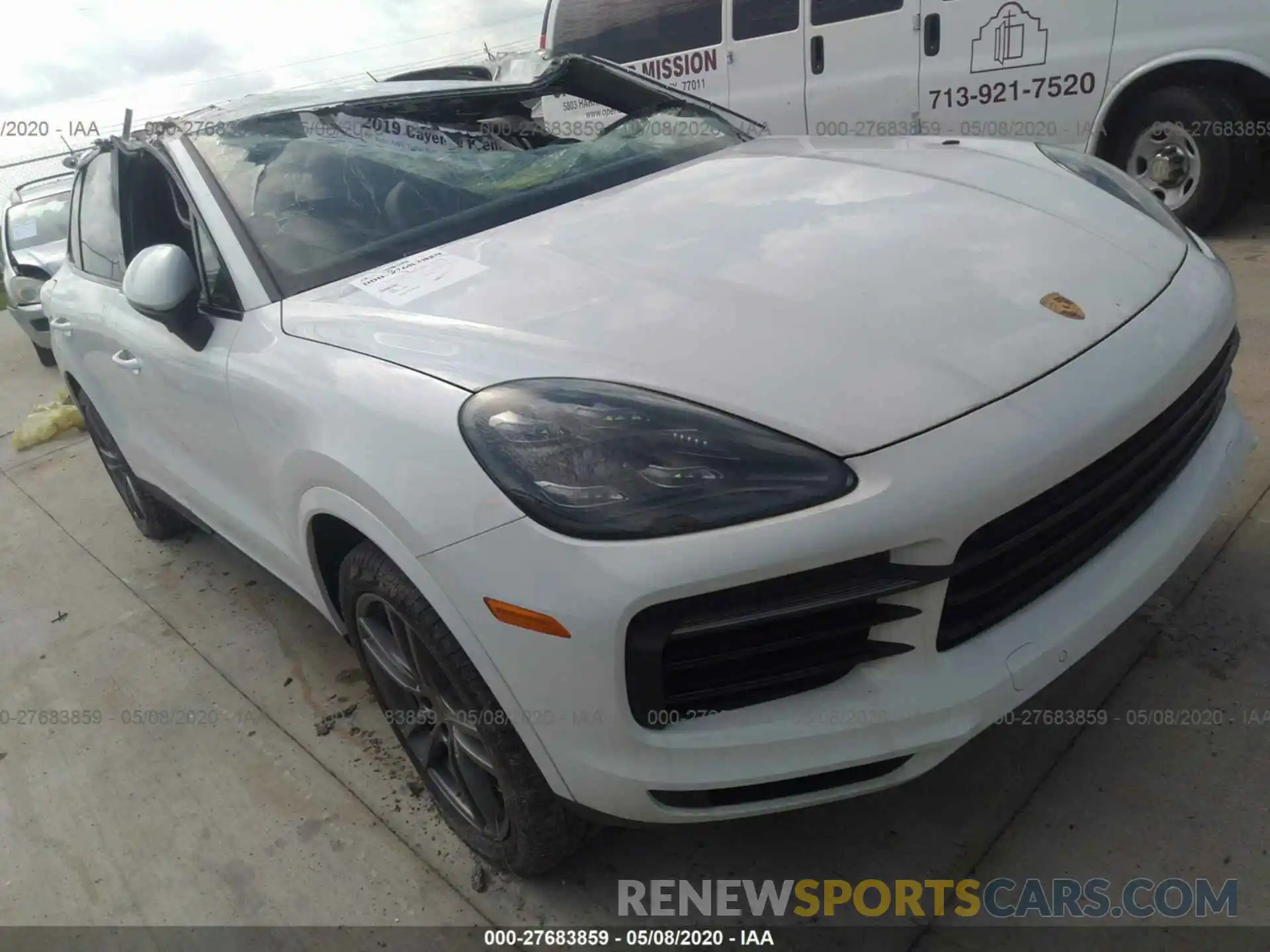 1 Photograph of a damaged car WP1AA2AY7KDA17499 PORSCHE CAYENNE 2019